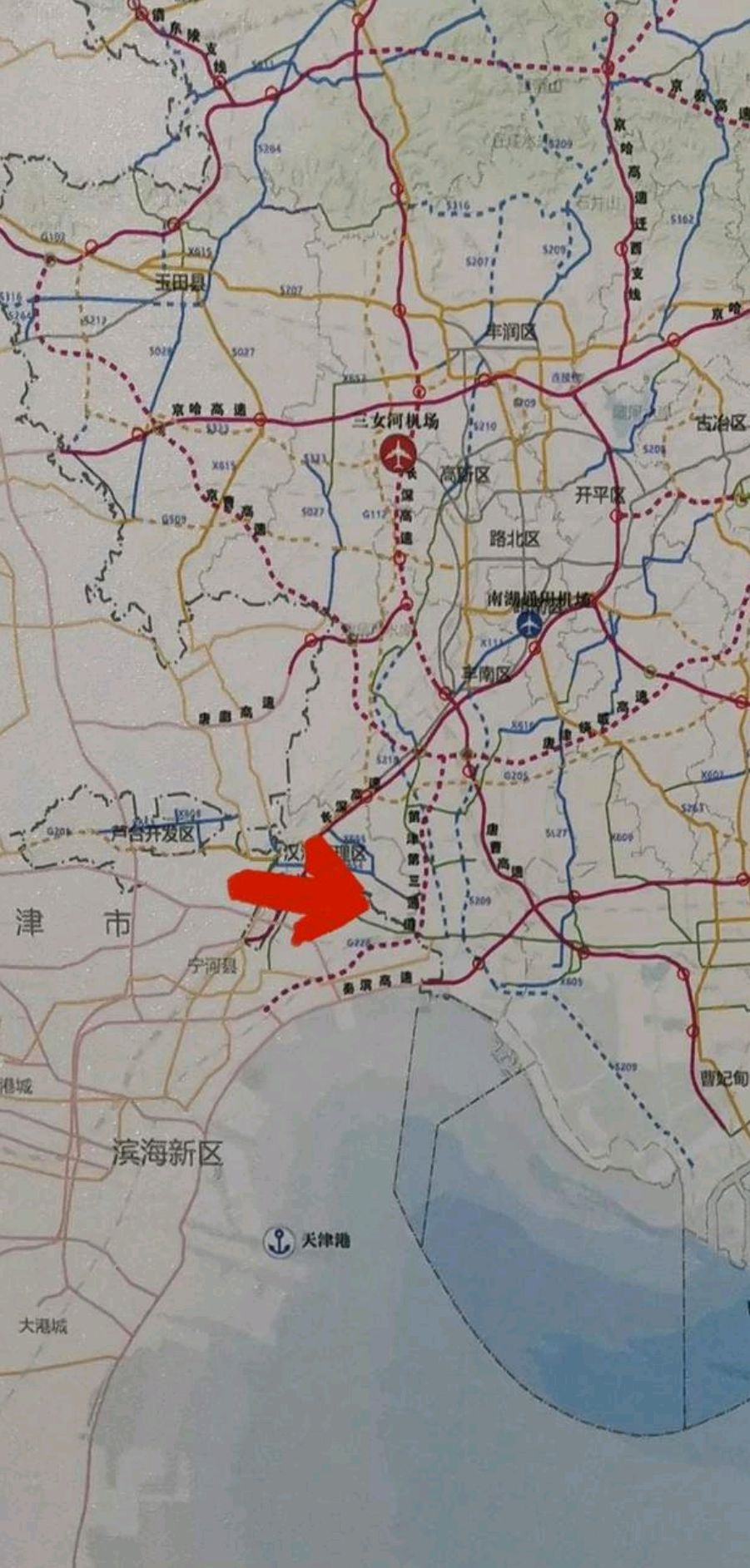 唐津高速第三通道线路图已出,看看都经过哪里?去滨海新区方便了