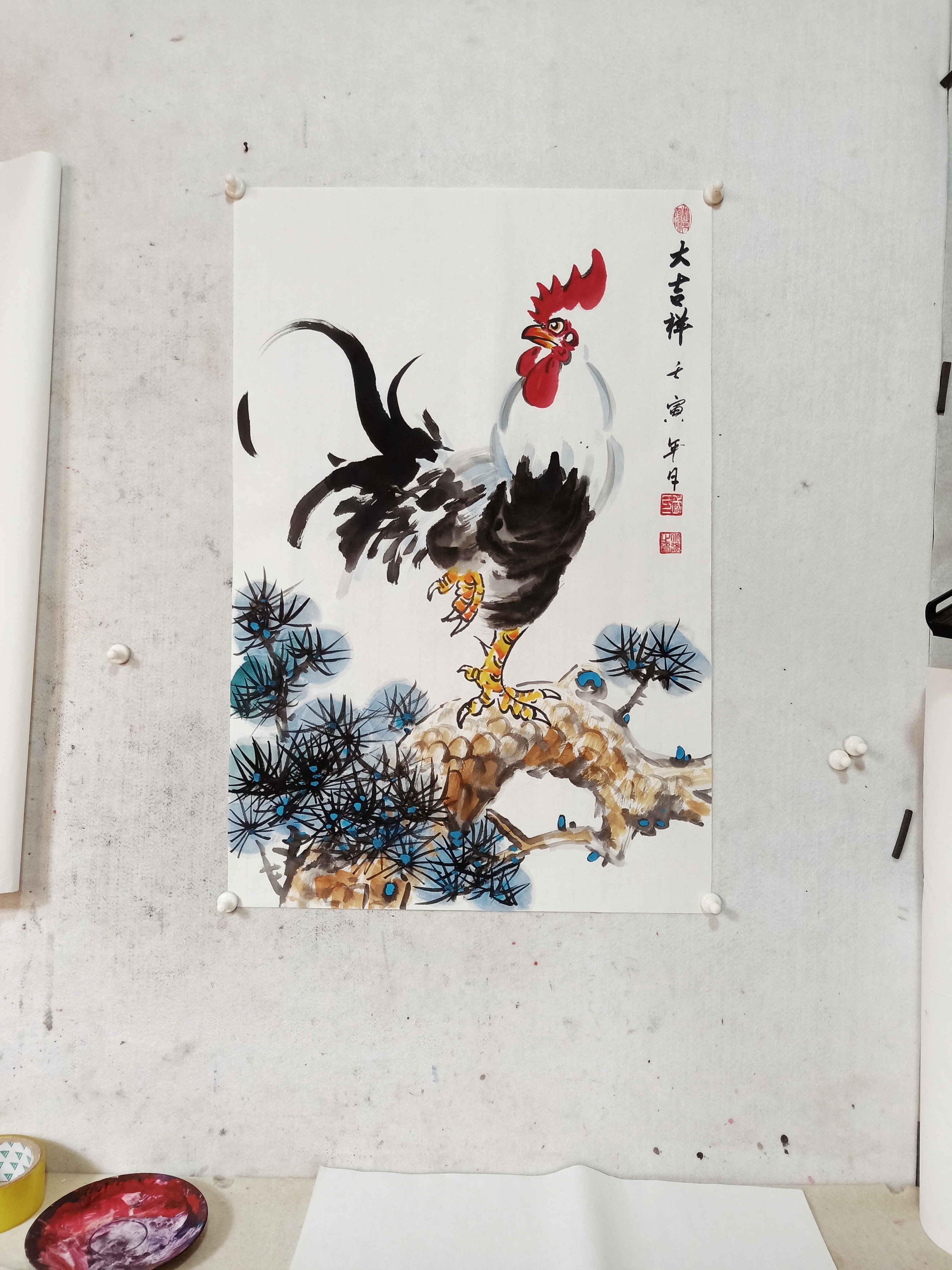 今天我们来说说国画中的鸡
