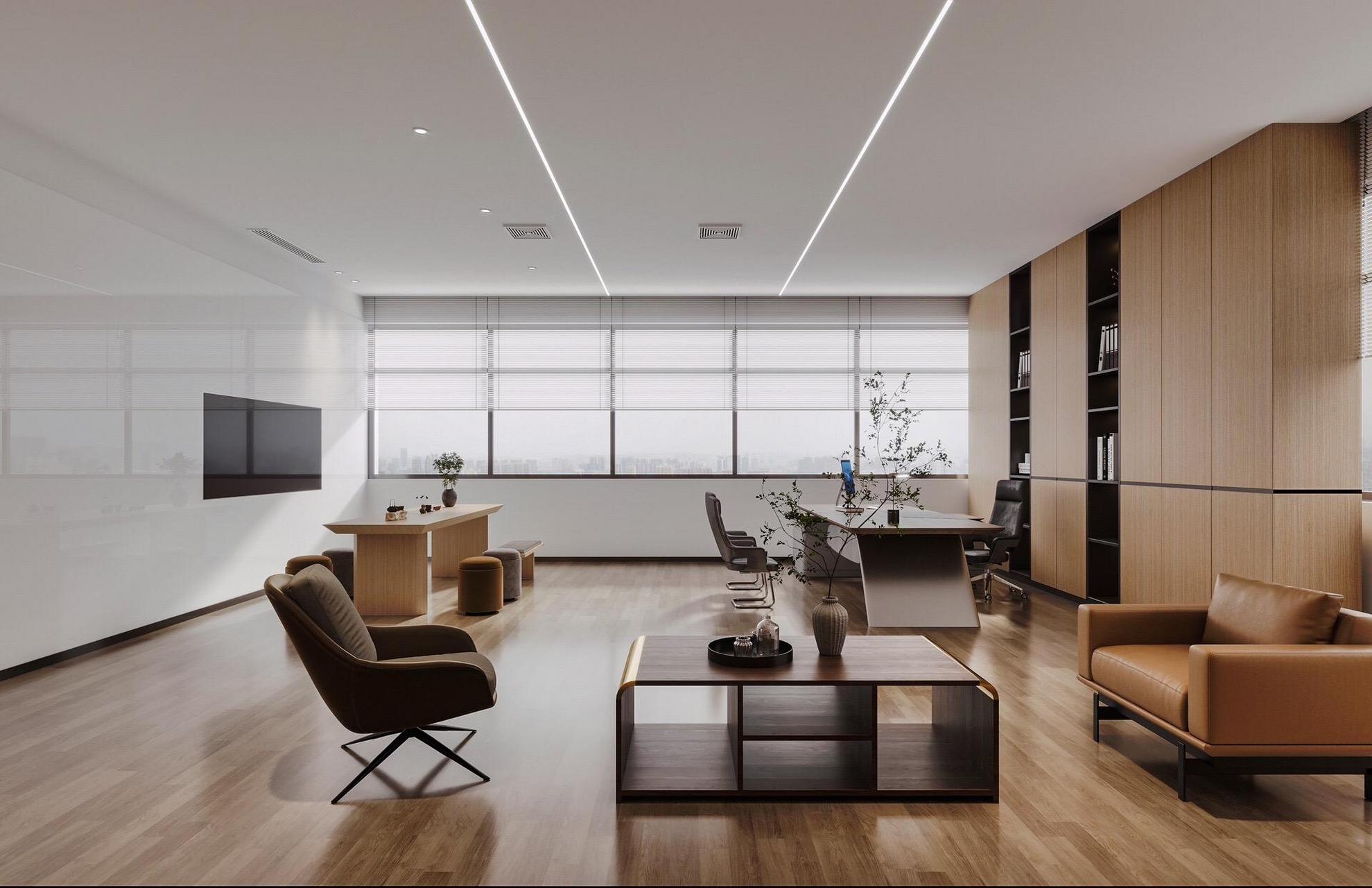 简洁大气的现代办公室装修设计分享~ #合肥办公室装修公司# #合肥办公