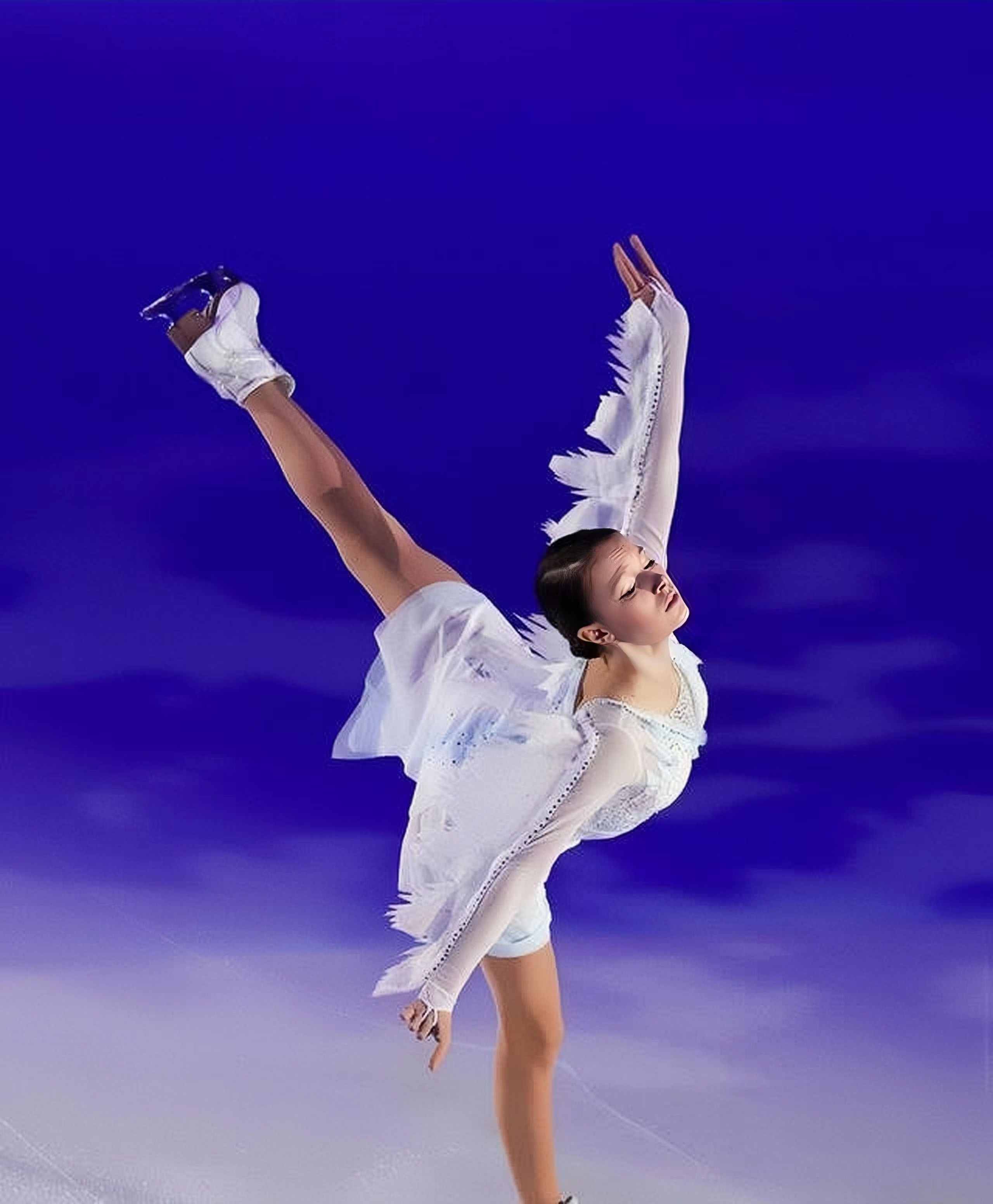 花滑千金谢尔巴科娃,赛场表演一秒换装,天鹅般的舞姿惊艳所有人