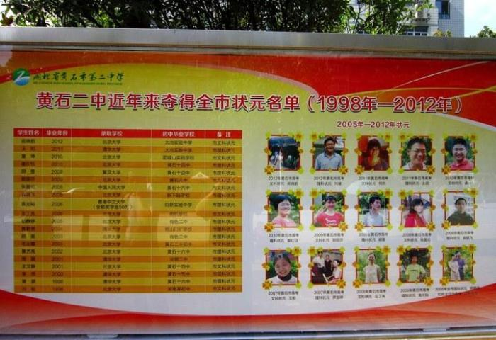 黄石二中,是市内排名第一的高中,在当地拥有很高的名气