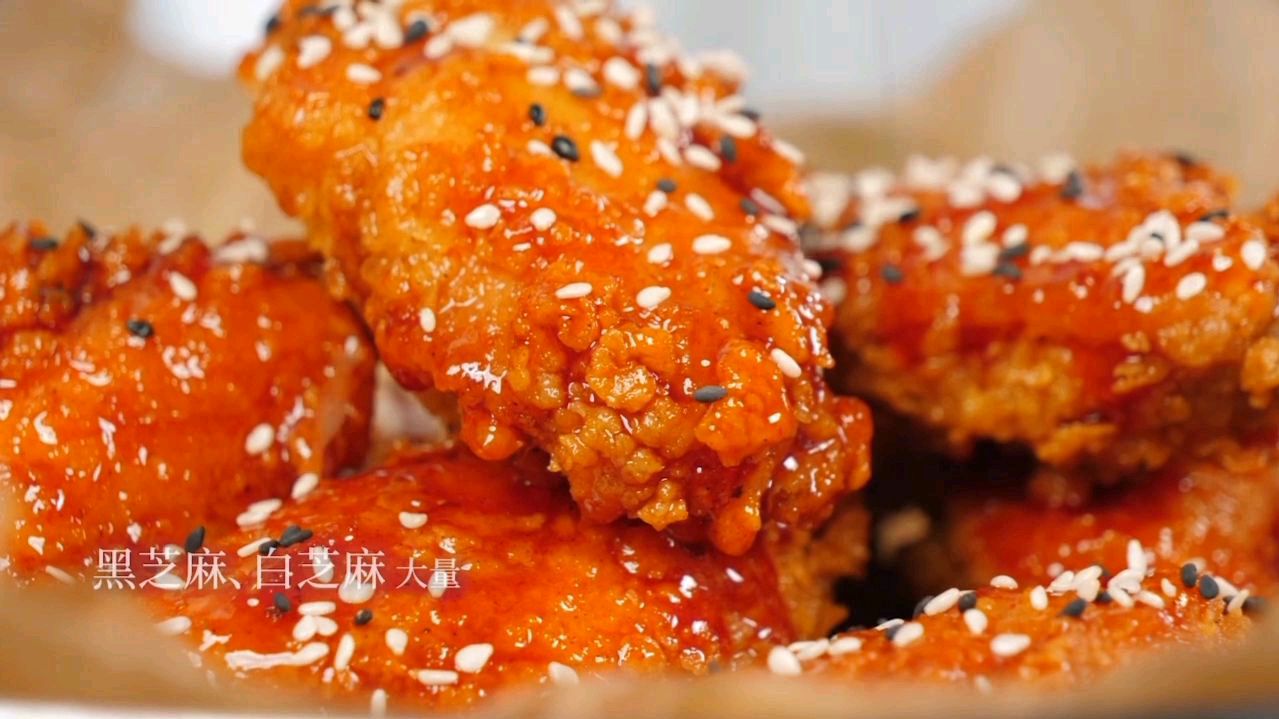 韩式炸鸡翅,美味好吃,来一杯啤酒