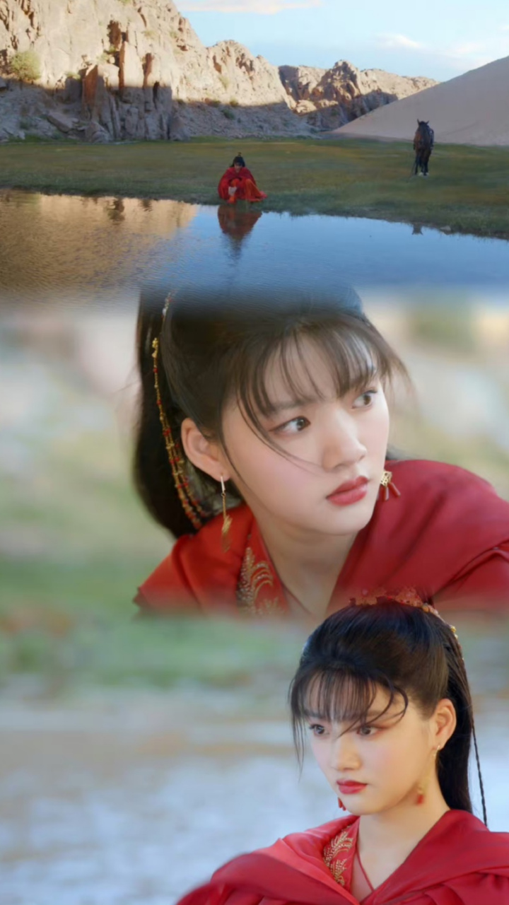 玉骨遥# #玉骨遥女主# 任敏在剧中穿红衣的镜头