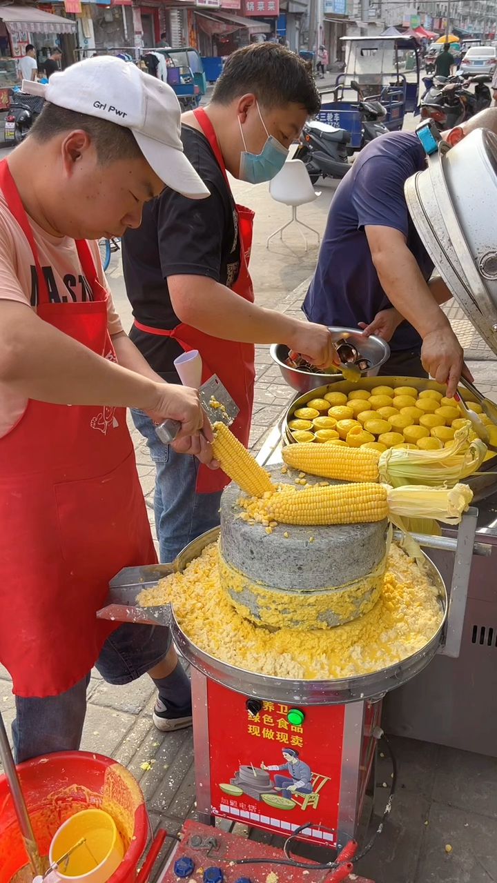 石磨现磨现做的玉米饼你当地有没有