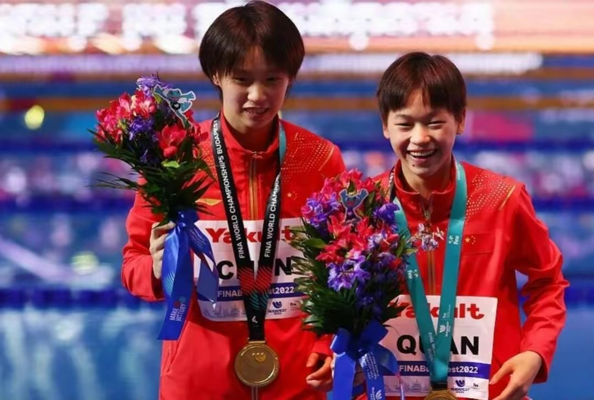 陈芋汐夺女子10米台冠军,全红婵获亚军 今天,2023年跳水世界杯西安站