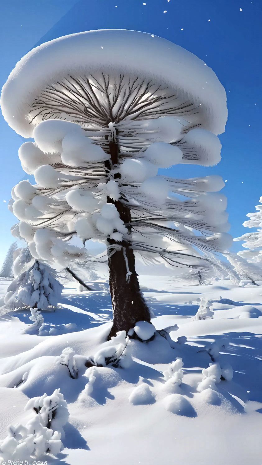 这么美丽的雪景