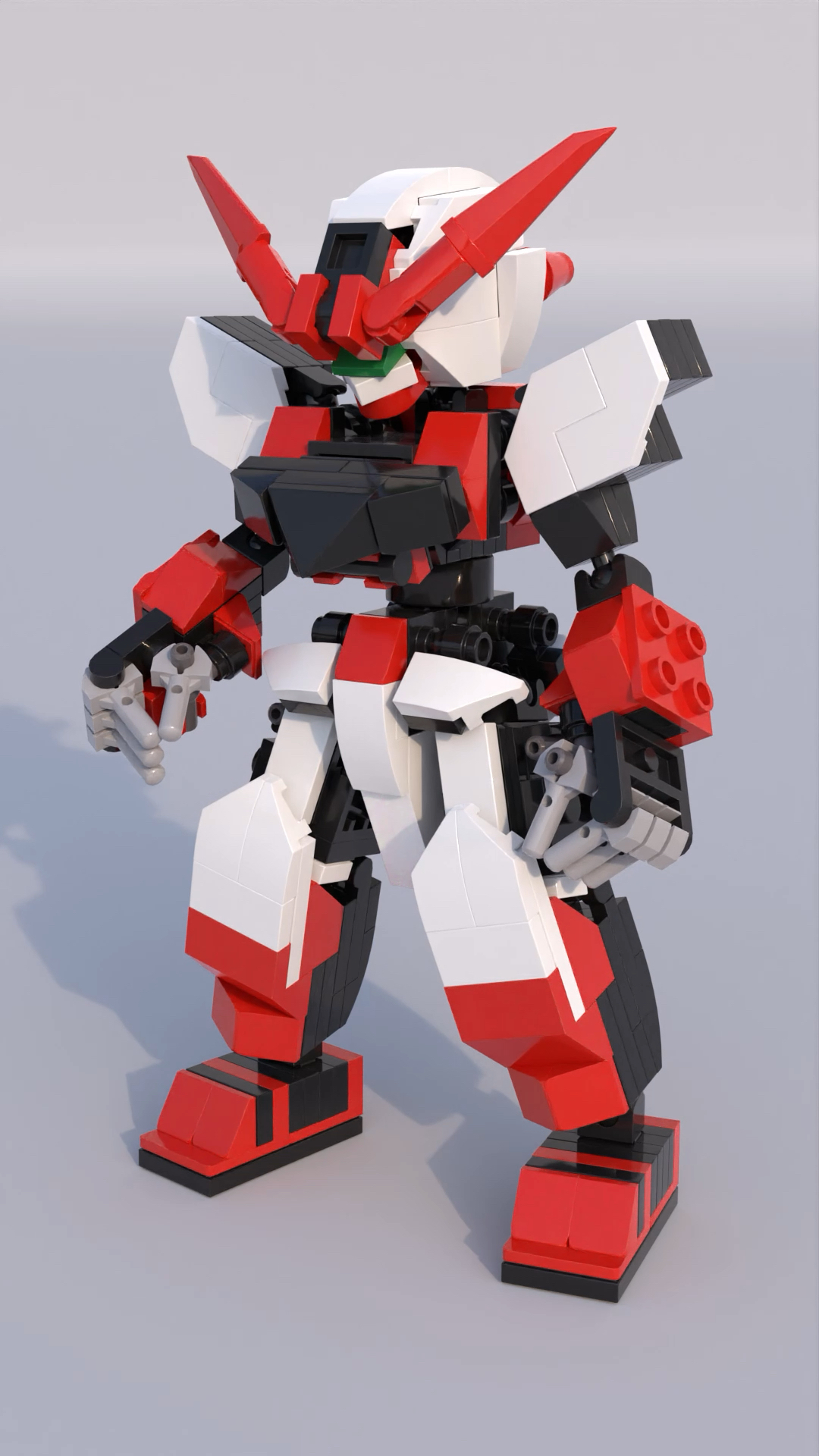 蝎尾积木moc,小型的红异端机甲-度小视