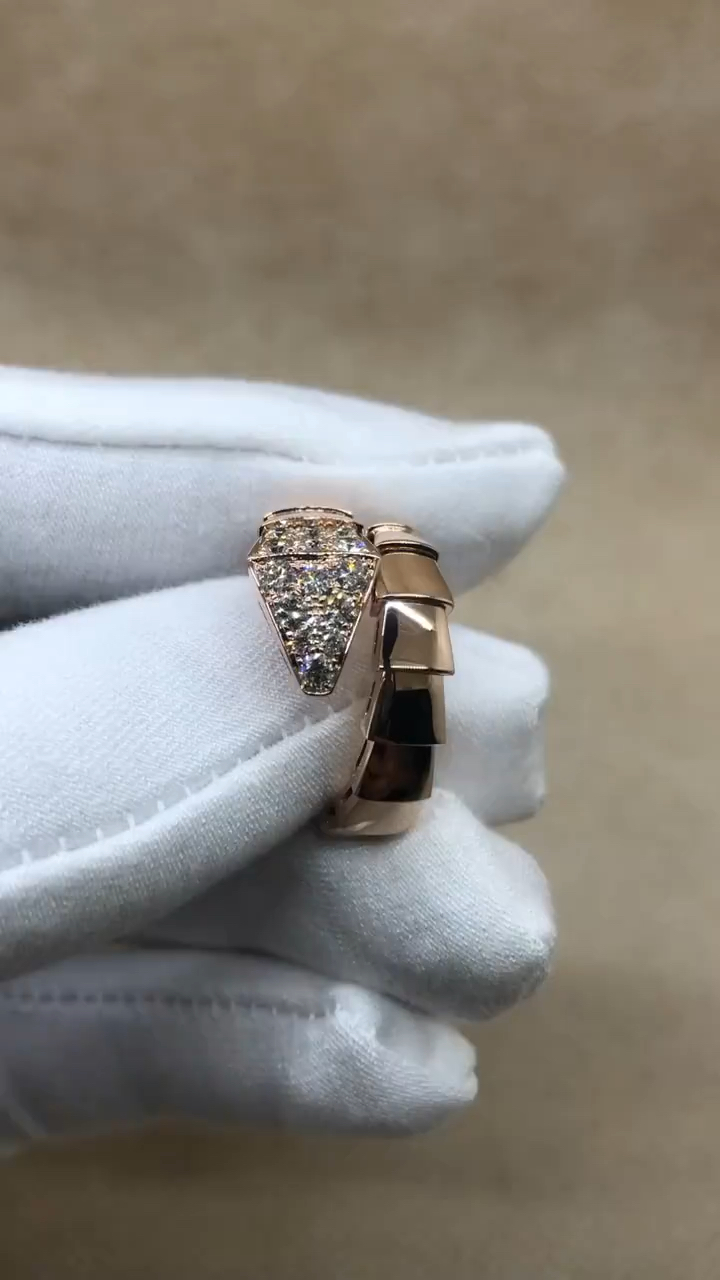 宝格丽 灵蛇钻石戒指#戒指#高端轻奢饰品#同城-度小视