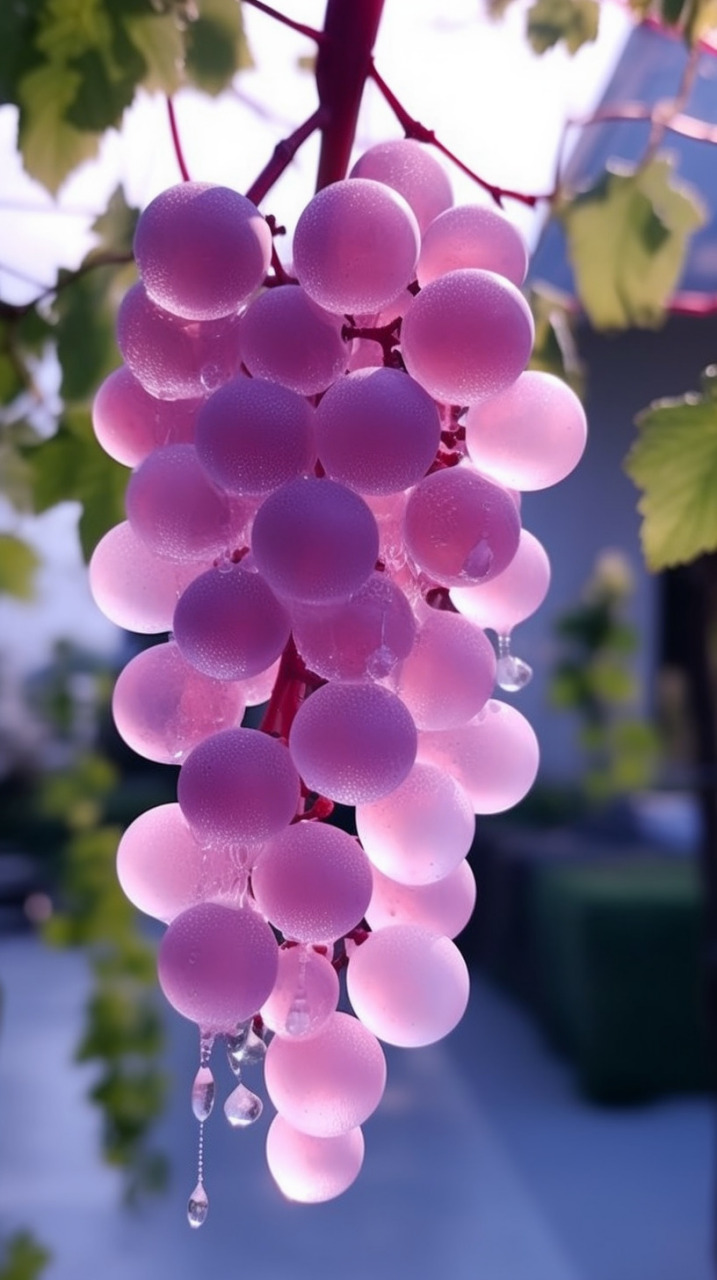 见过粉红色的葡萄吗?