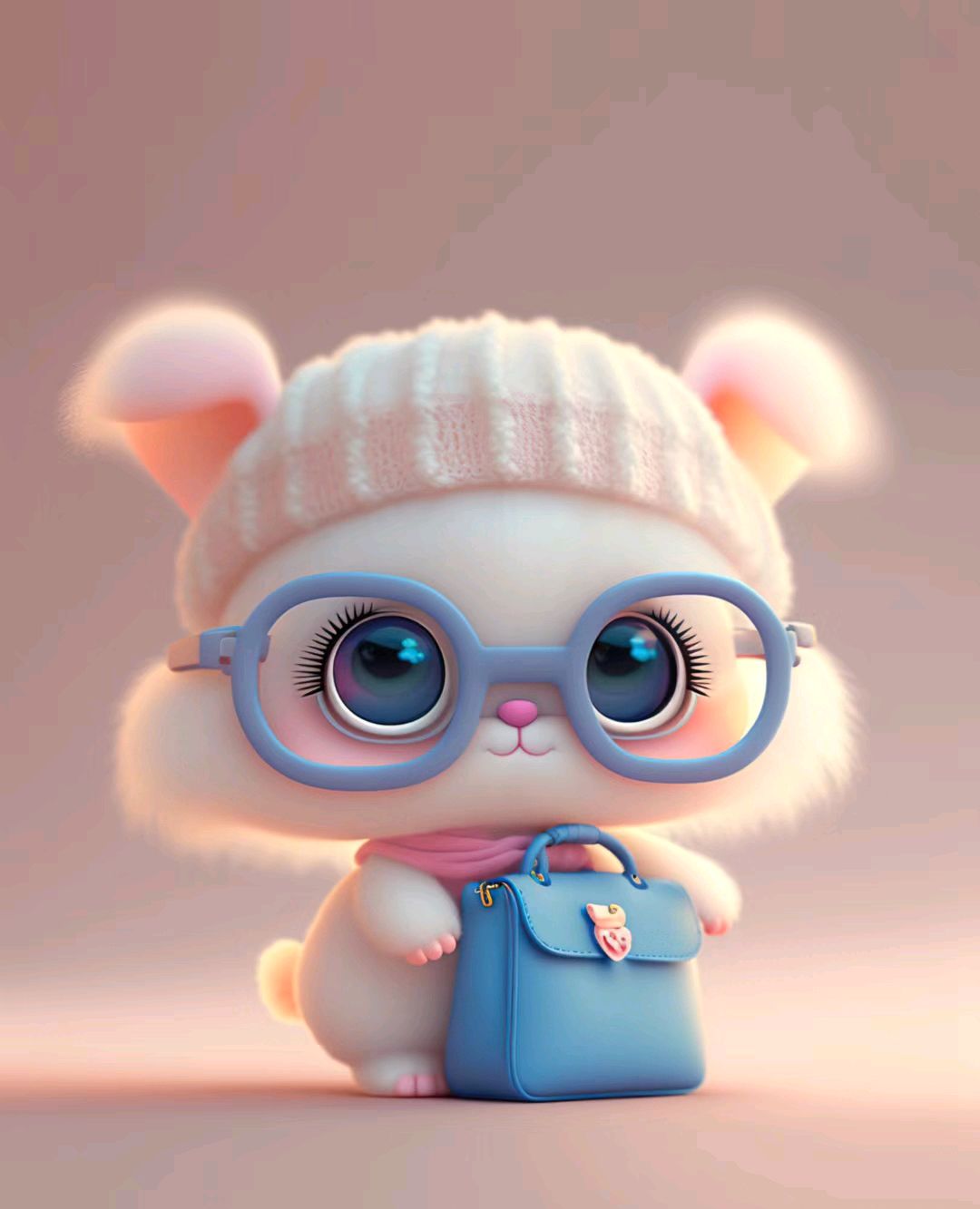 戴眼镜的小兔兔