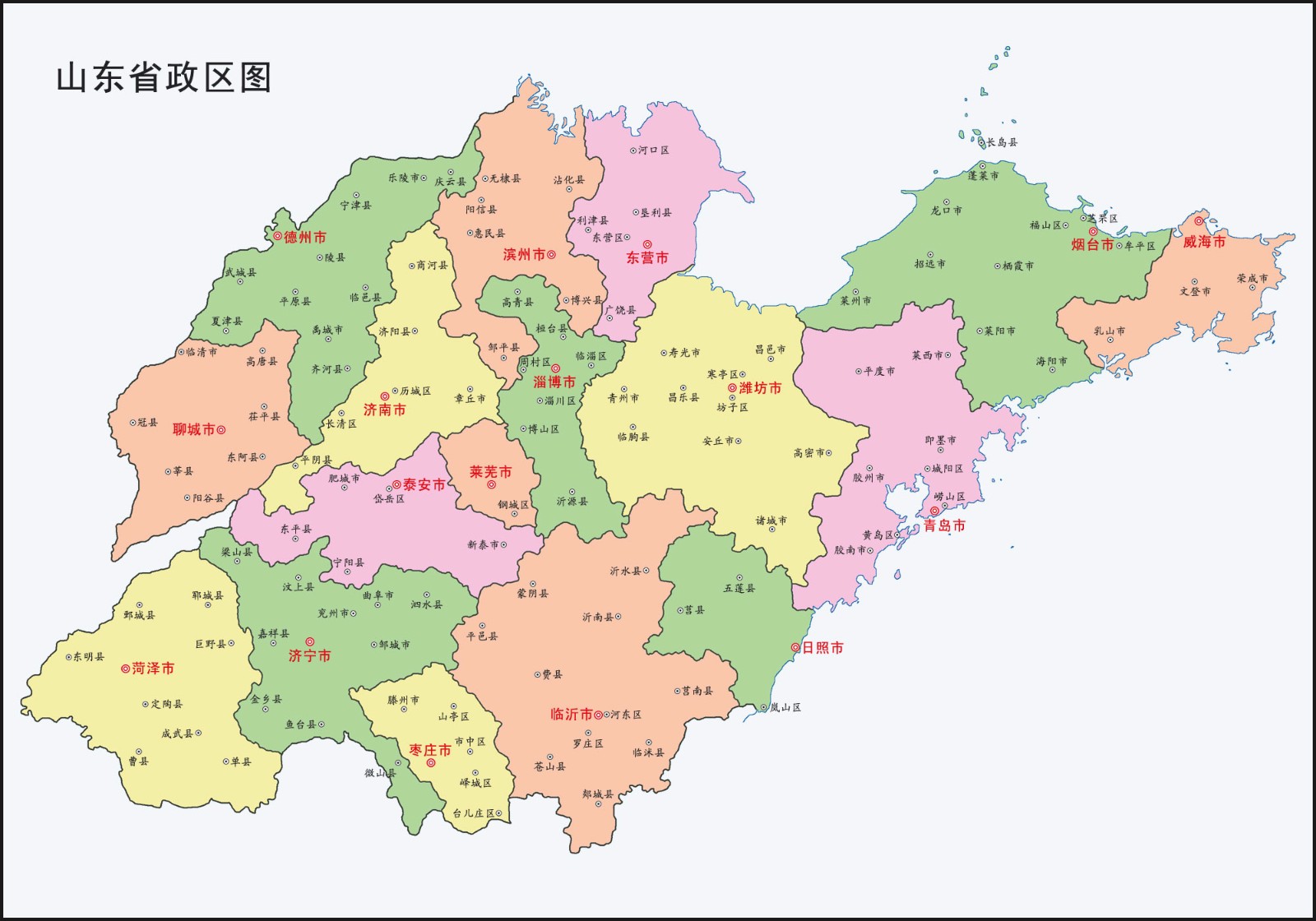 山东省区划图图片