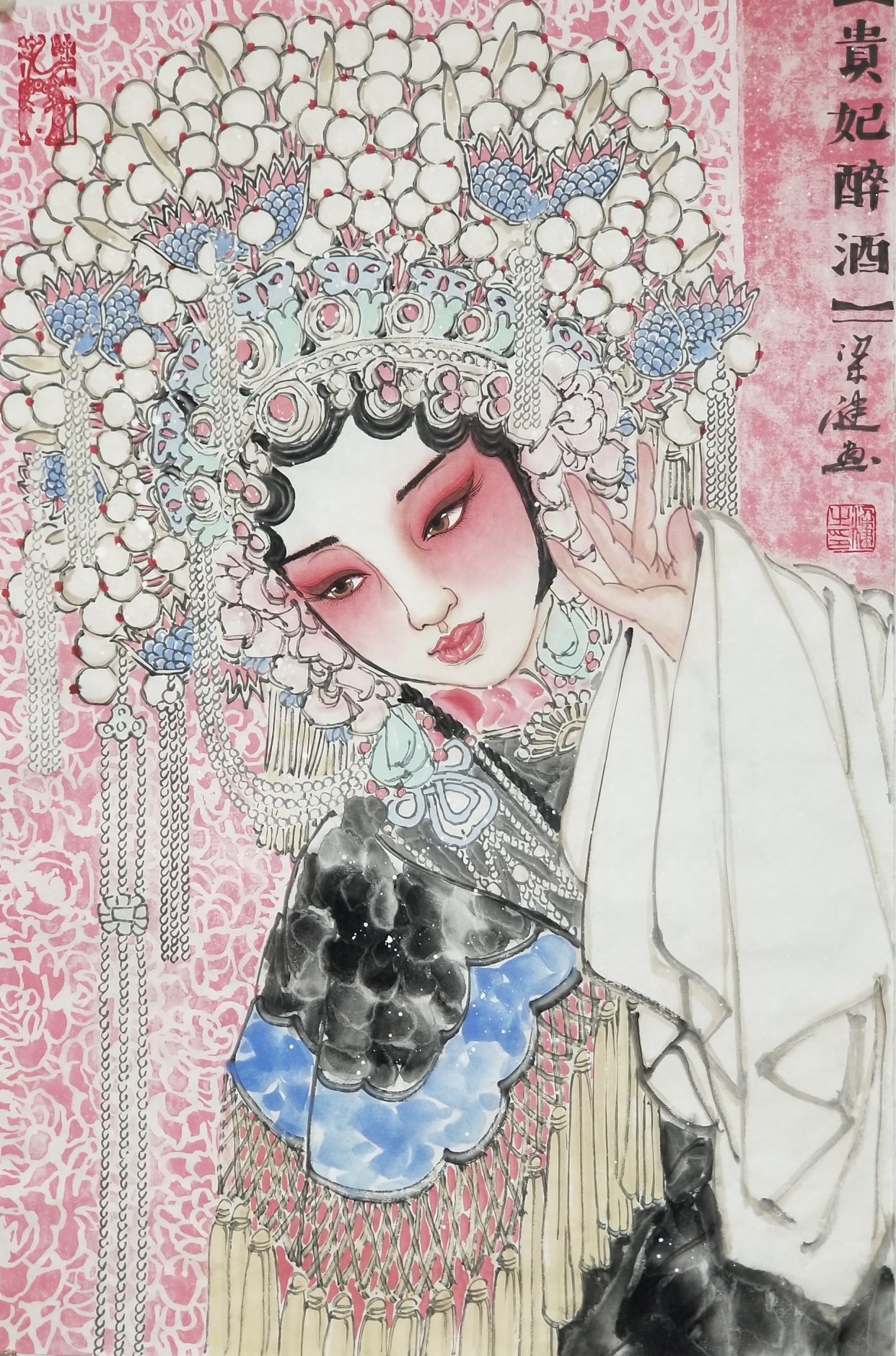 梁健三开戏曲人物画69幅作品集