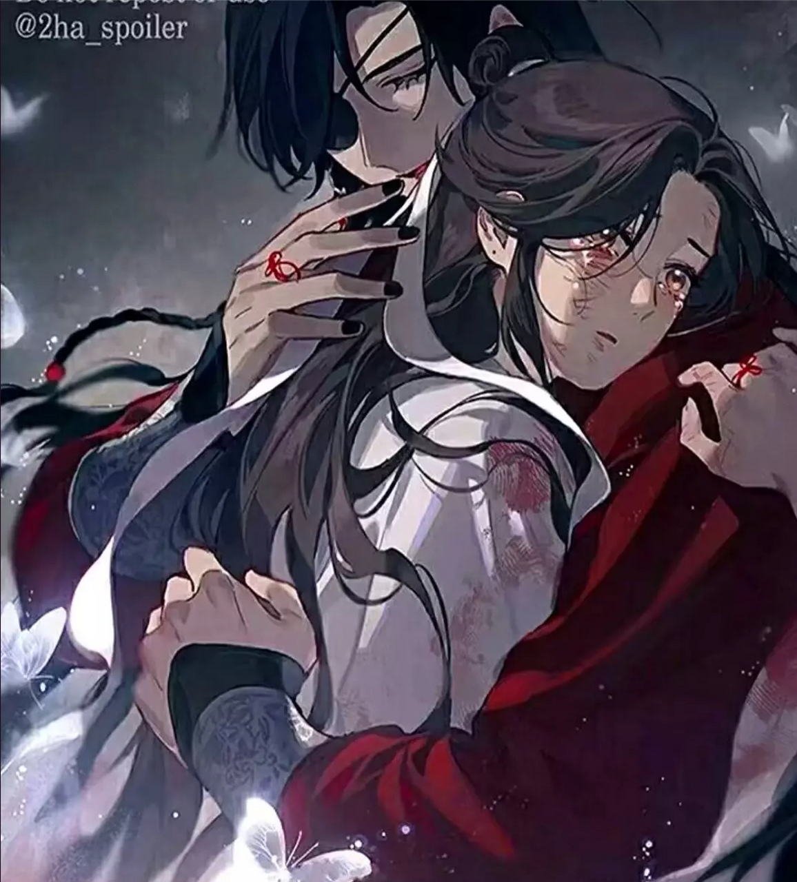 800年前花城在謝憐懷裡哭,800年後憐憐在花城懷裡哭#天官賜福