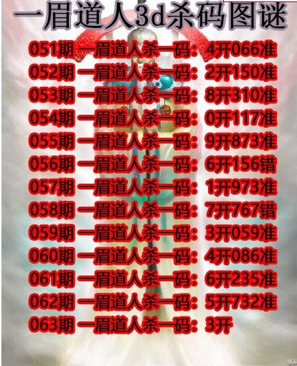 福彩3d# 杀号参考