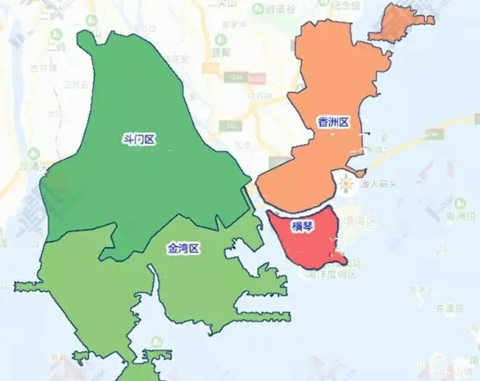 珠海市面积比深圳还小,居广东末位,东西两边几乎不能相连