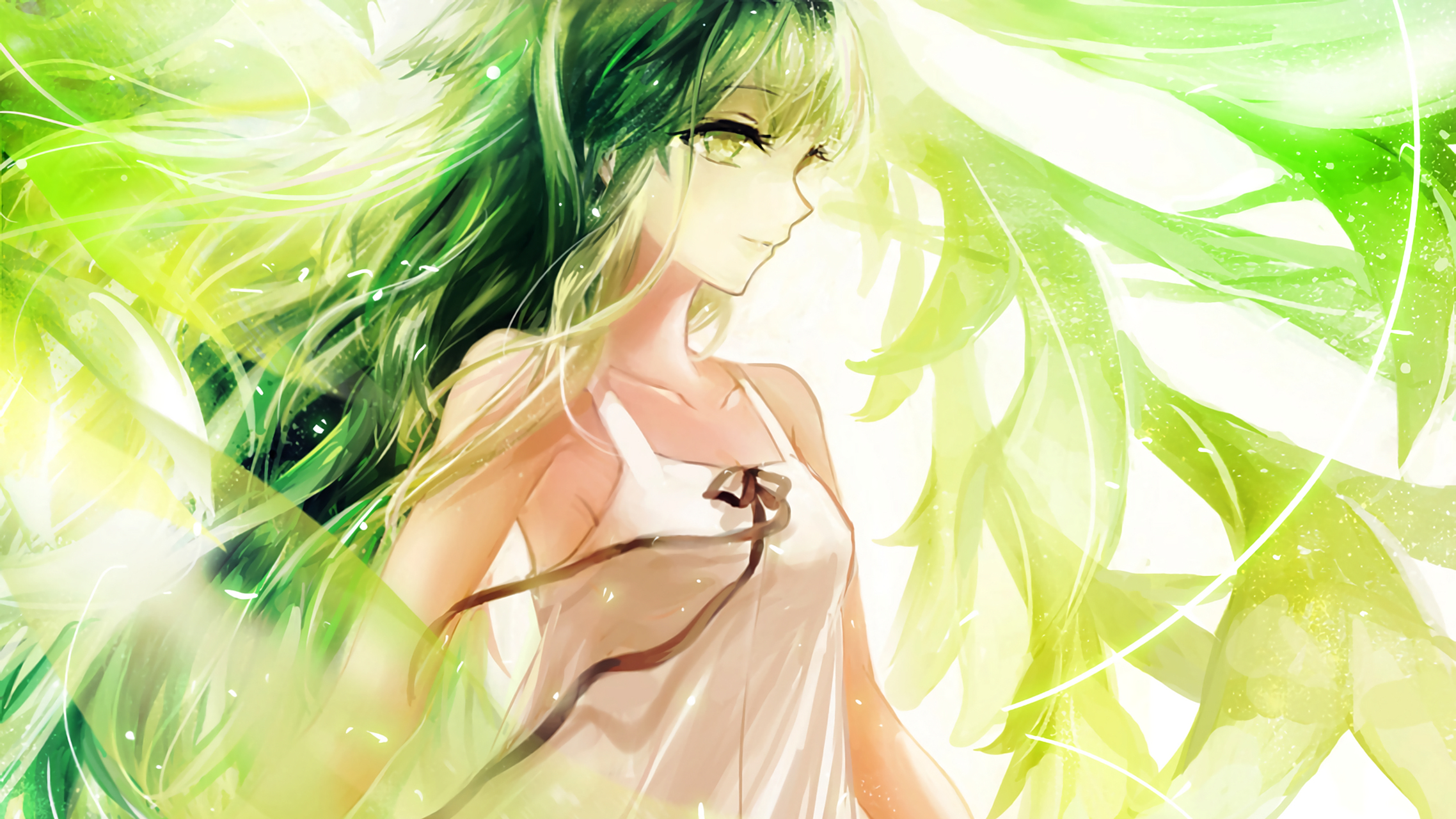 绿发 少女#二次元美图# #动漫美图