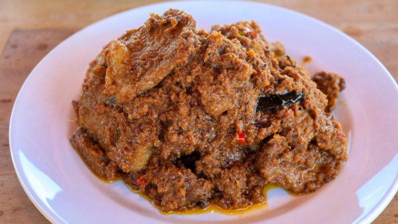 印度尼西亚名菜Beef Rendang 仁当牛肉做法,美食,美食教学,好看视频