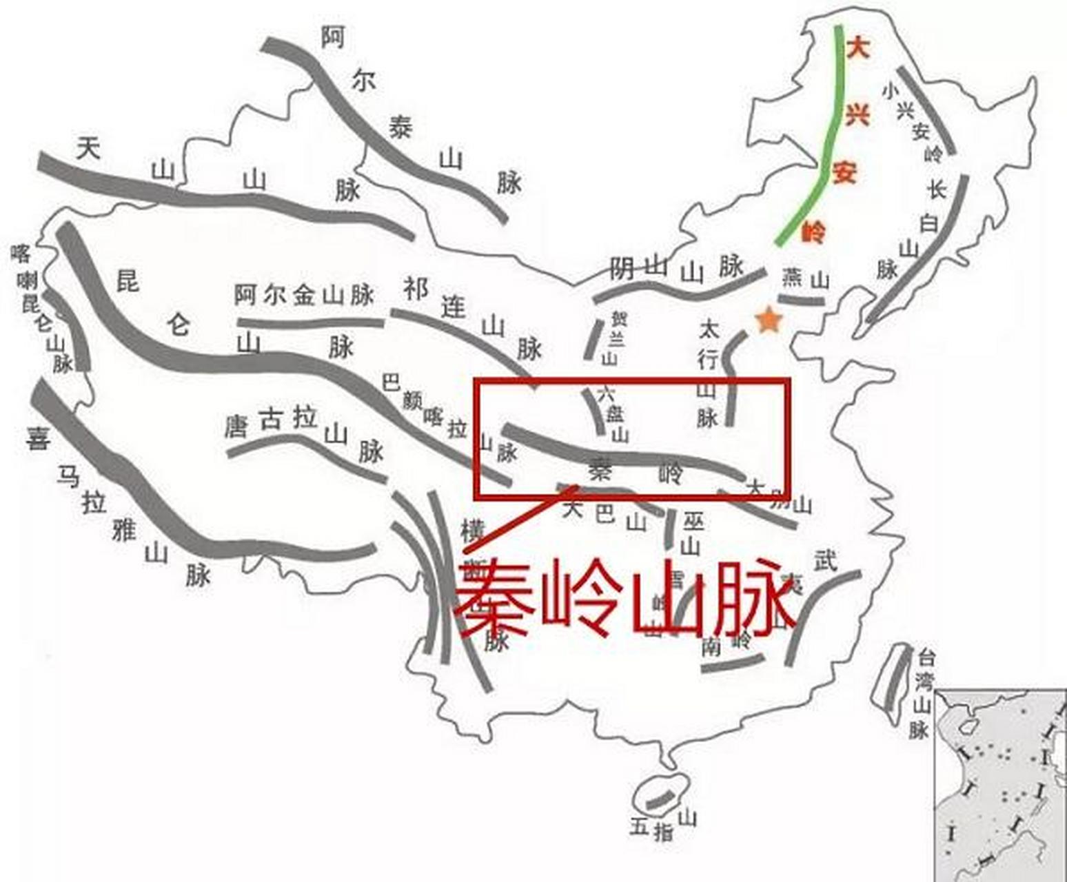 中国山脉分布图