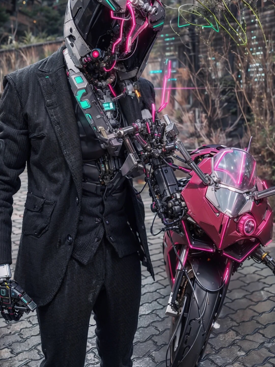 西装暴徒,ai机车酷酷的飒女孩瞬间变女神,支持定制机车女骑/男骑 .