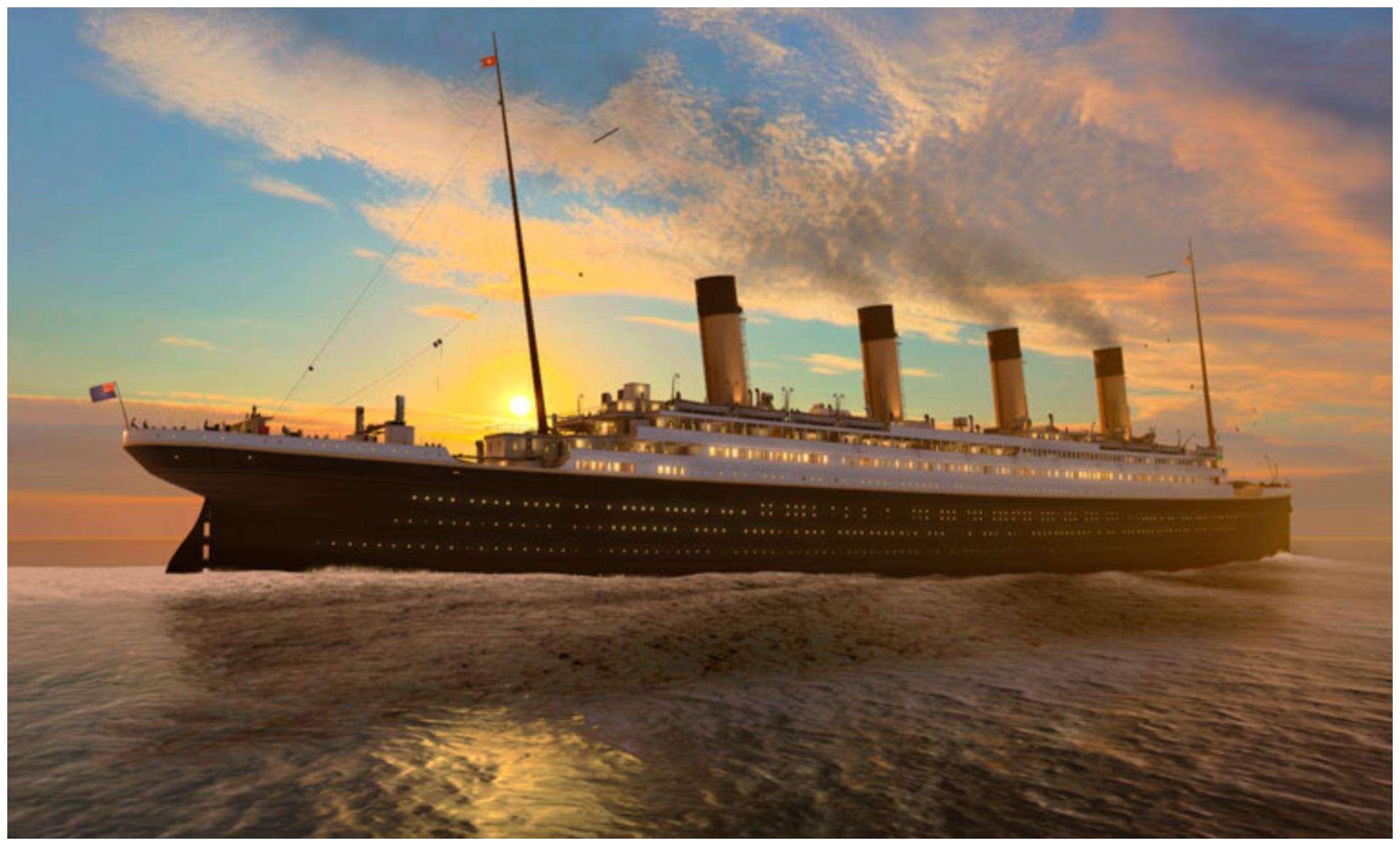 泰坦尼克号侧面图片图片
