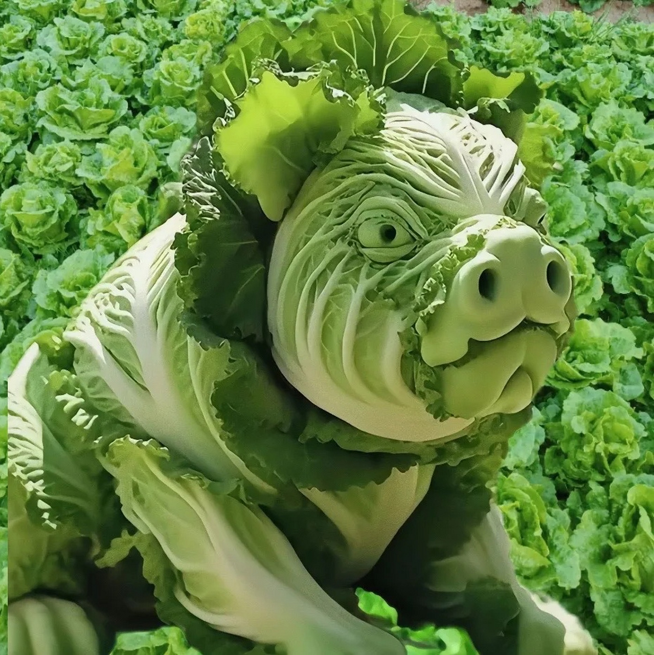 好白菜被猪拱了!