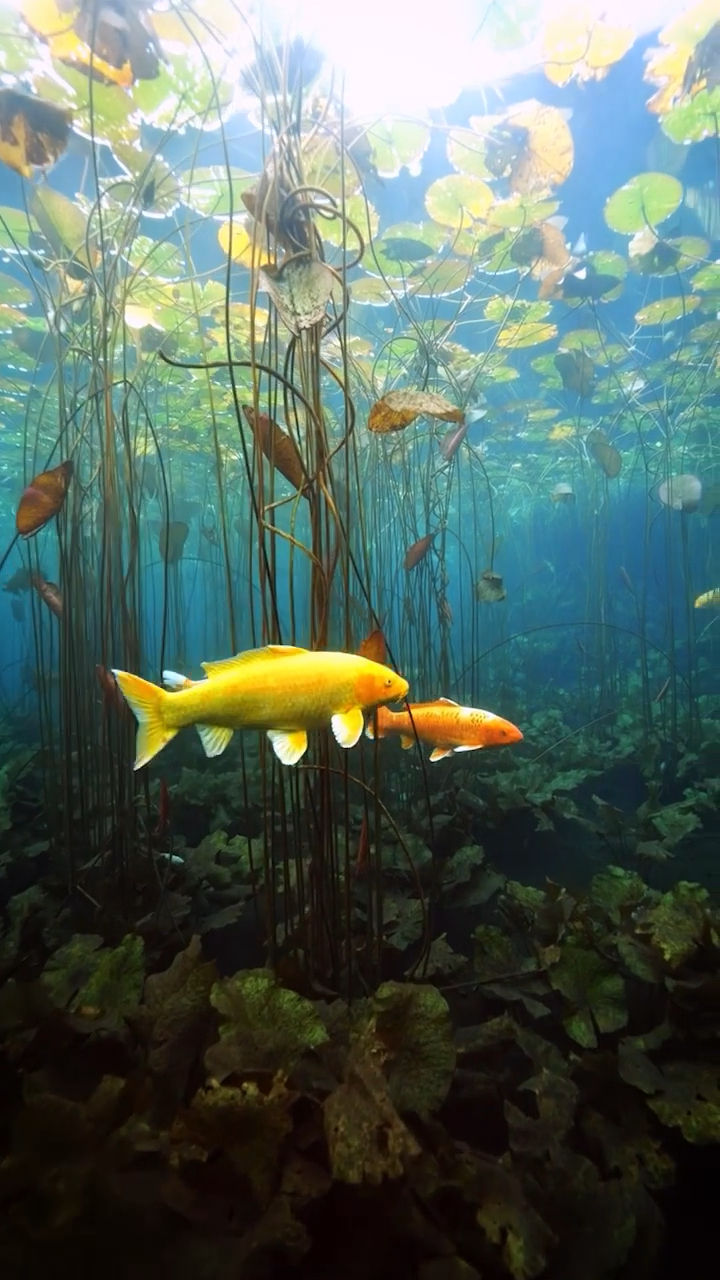 摄影师带你看看池塘底下的世界