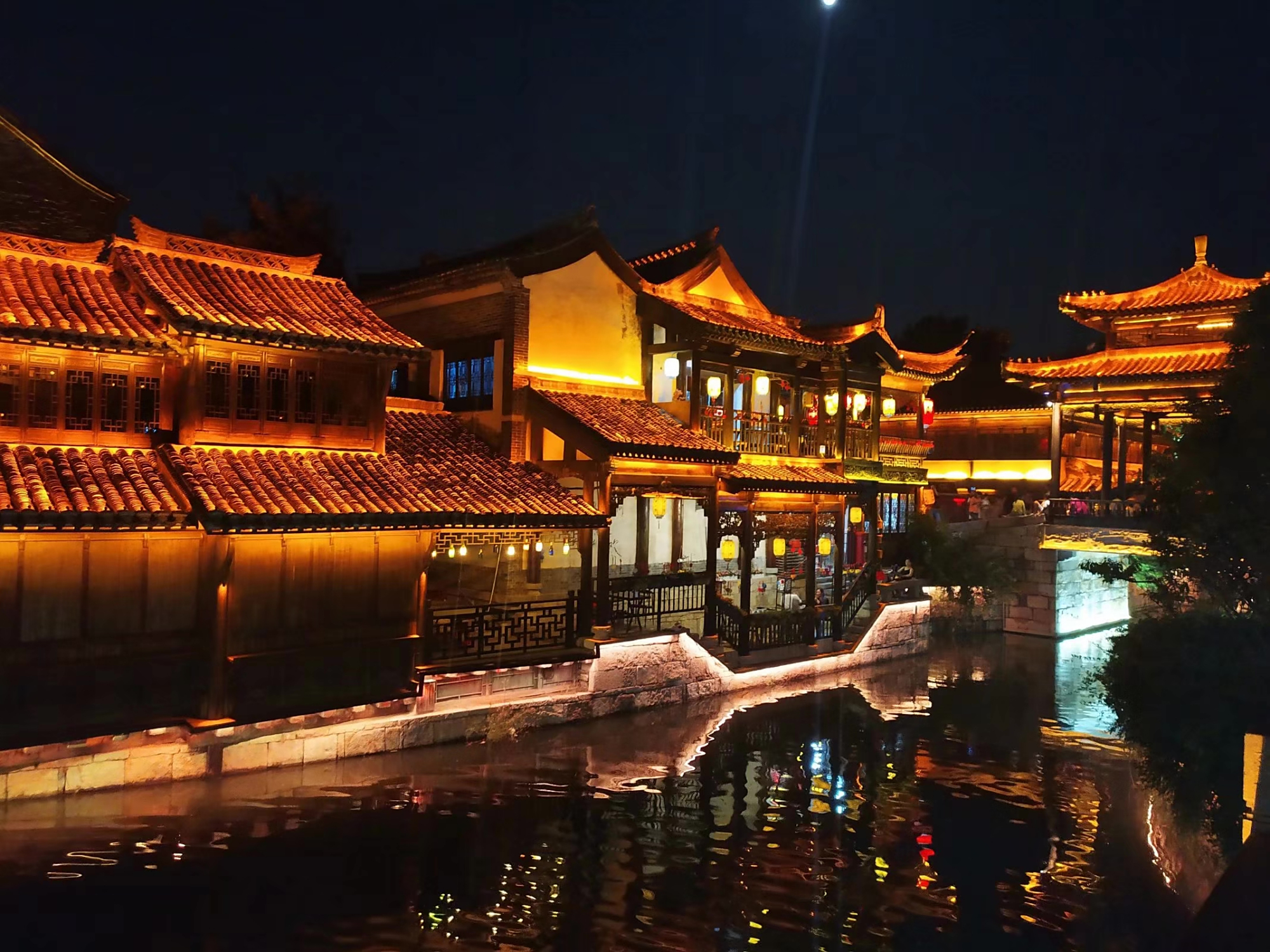 台儿庄古城夜景