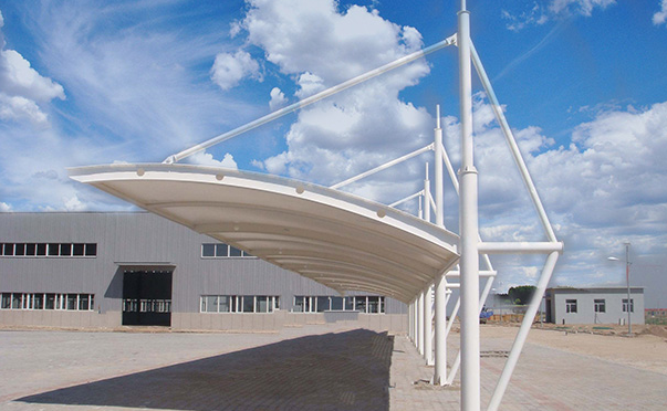 公交车充电桩膜结构雨棚安装