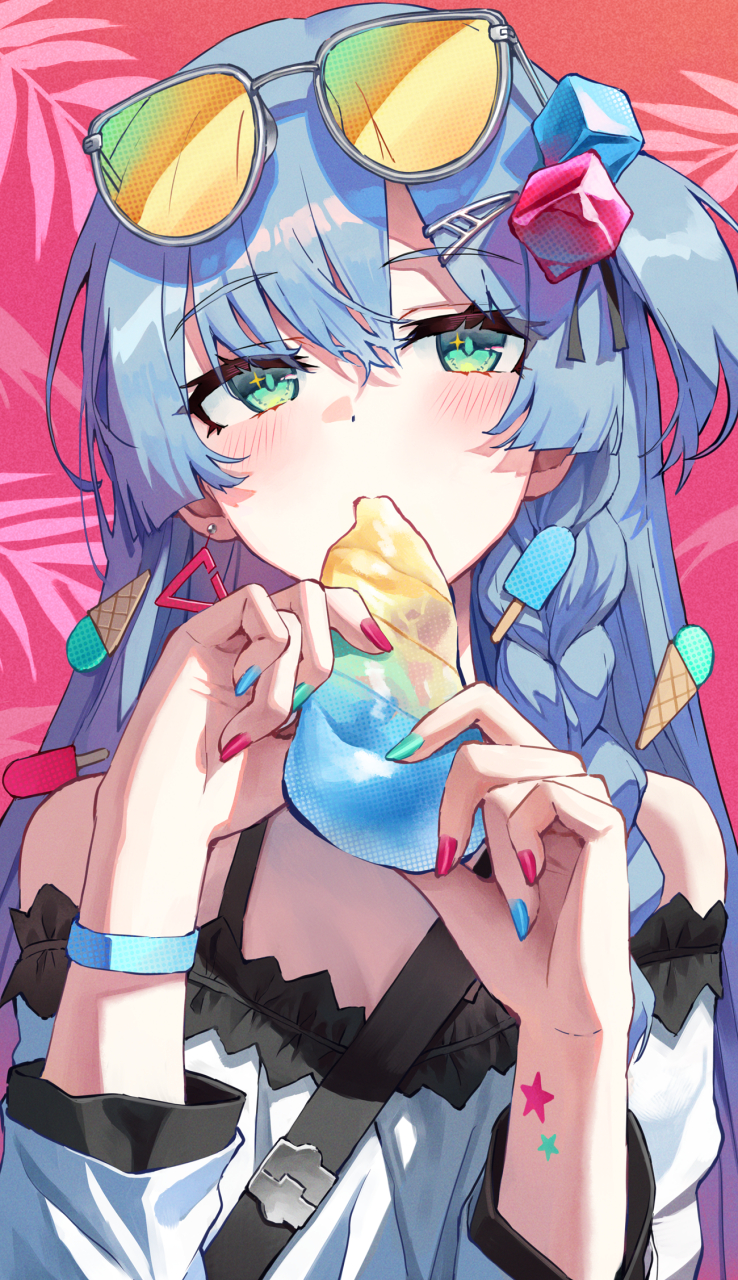 大夏天最幸福莫过于吃雪糕 画师:superpig#二次元美图# #我爱二次元