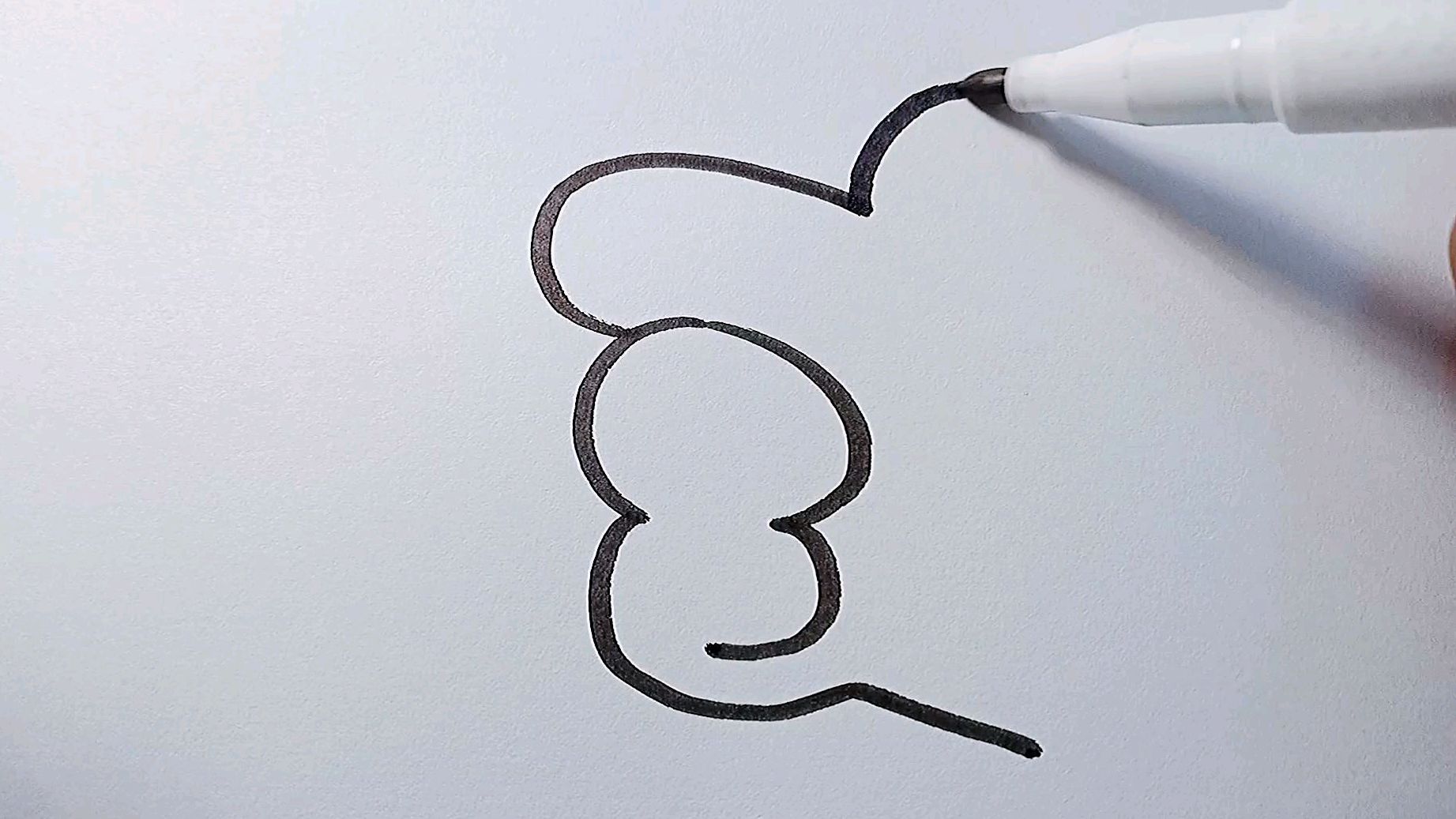 简单的小爪子简笔画