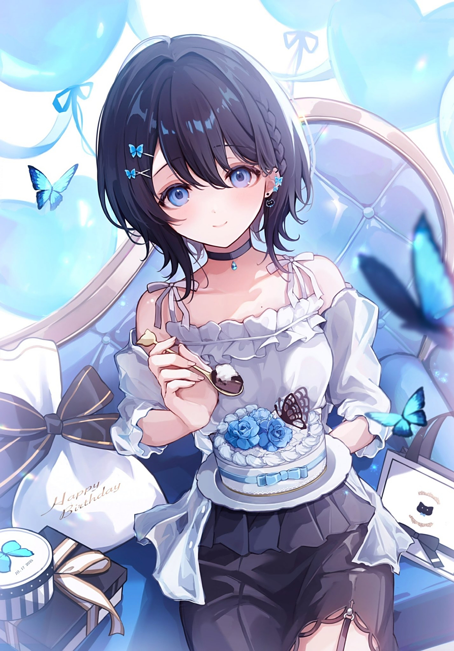 生日的时候要吃蛋糕[太开心]#二次元#  画师:御影ゆら