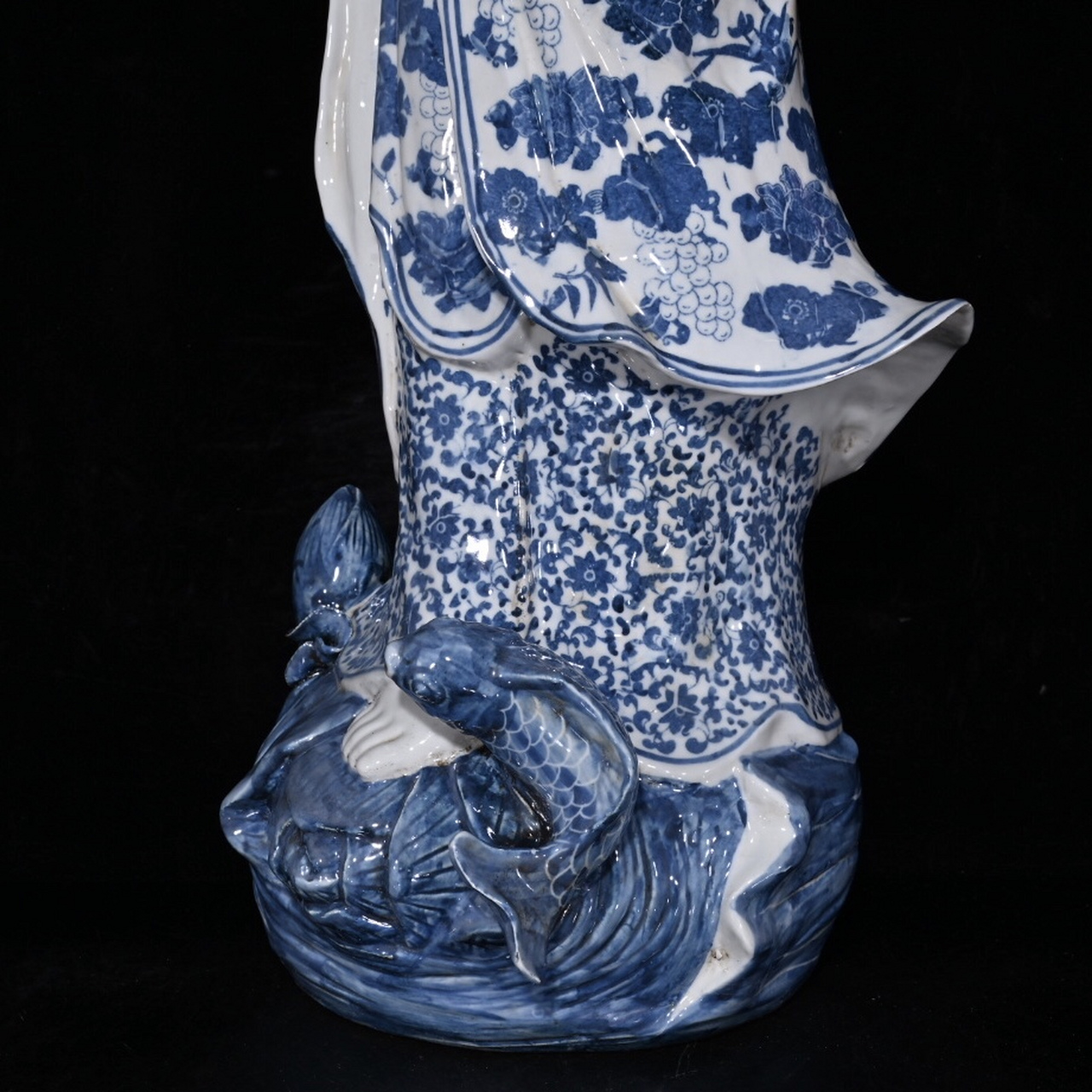 民国福建会馆青花送子观音大(62.5×24×19.5cm)