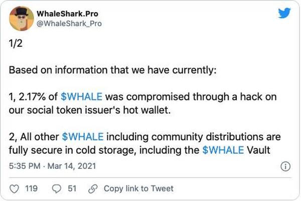 $WHALE：社交代币发行平台Roll被盗事件回顾