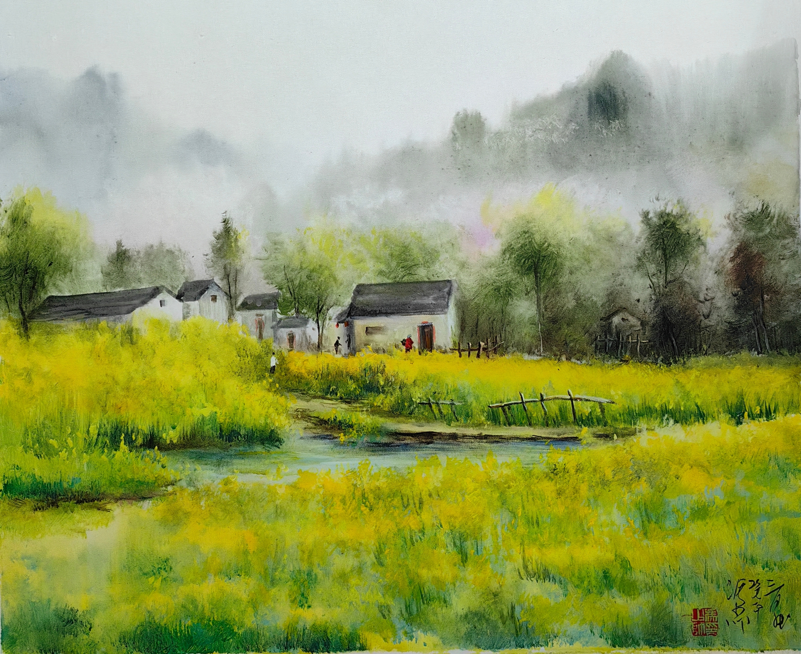 亚麻布国画第一人#艺惠藏137187# 在油画创作过程中,画家冯少帅一直在