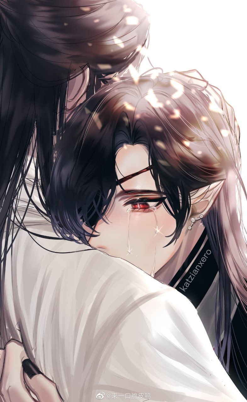 天官赐福#花怜 偶尔流泪的花城更让殿下心疼[悲伤[悲伤[悲伤]