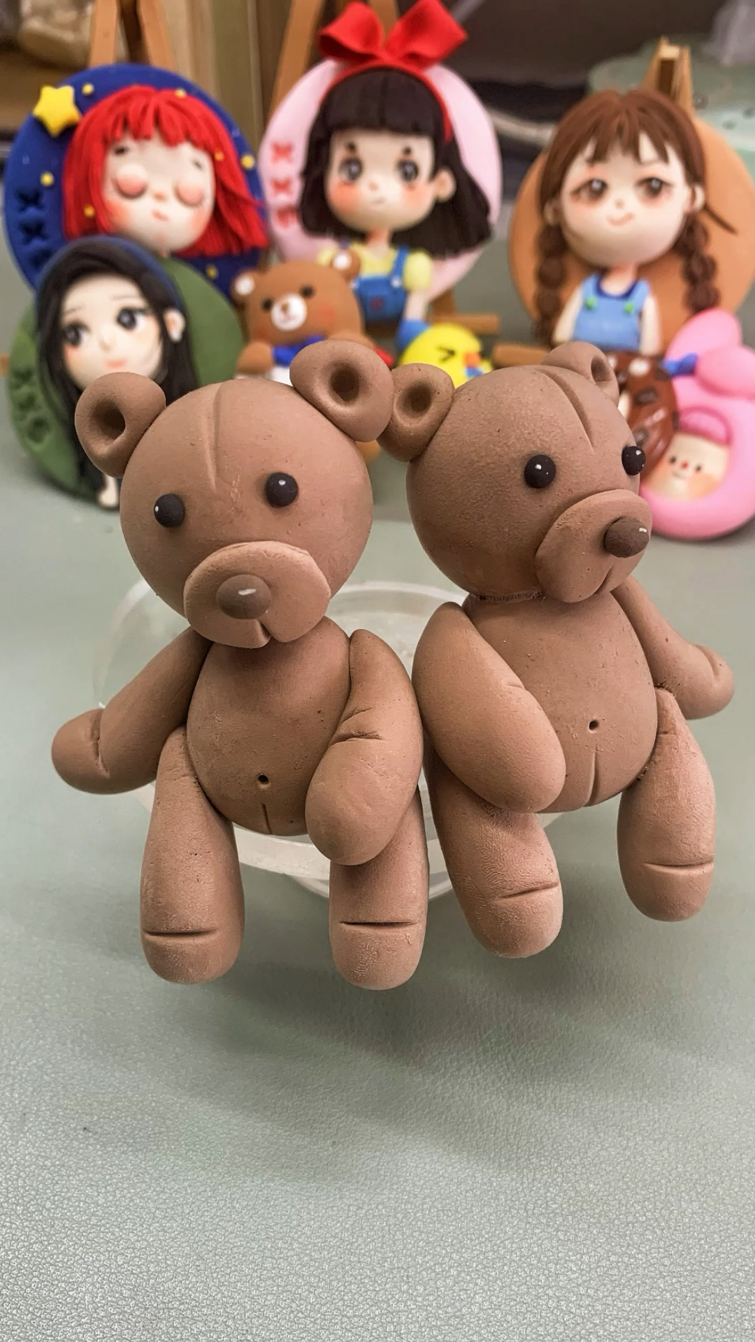 每一日黏土手工教程之两只小熊