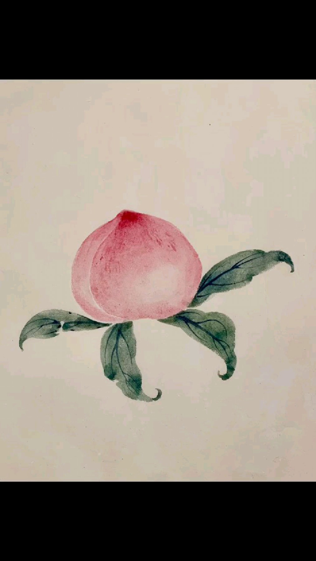 没骨桃子画法分享