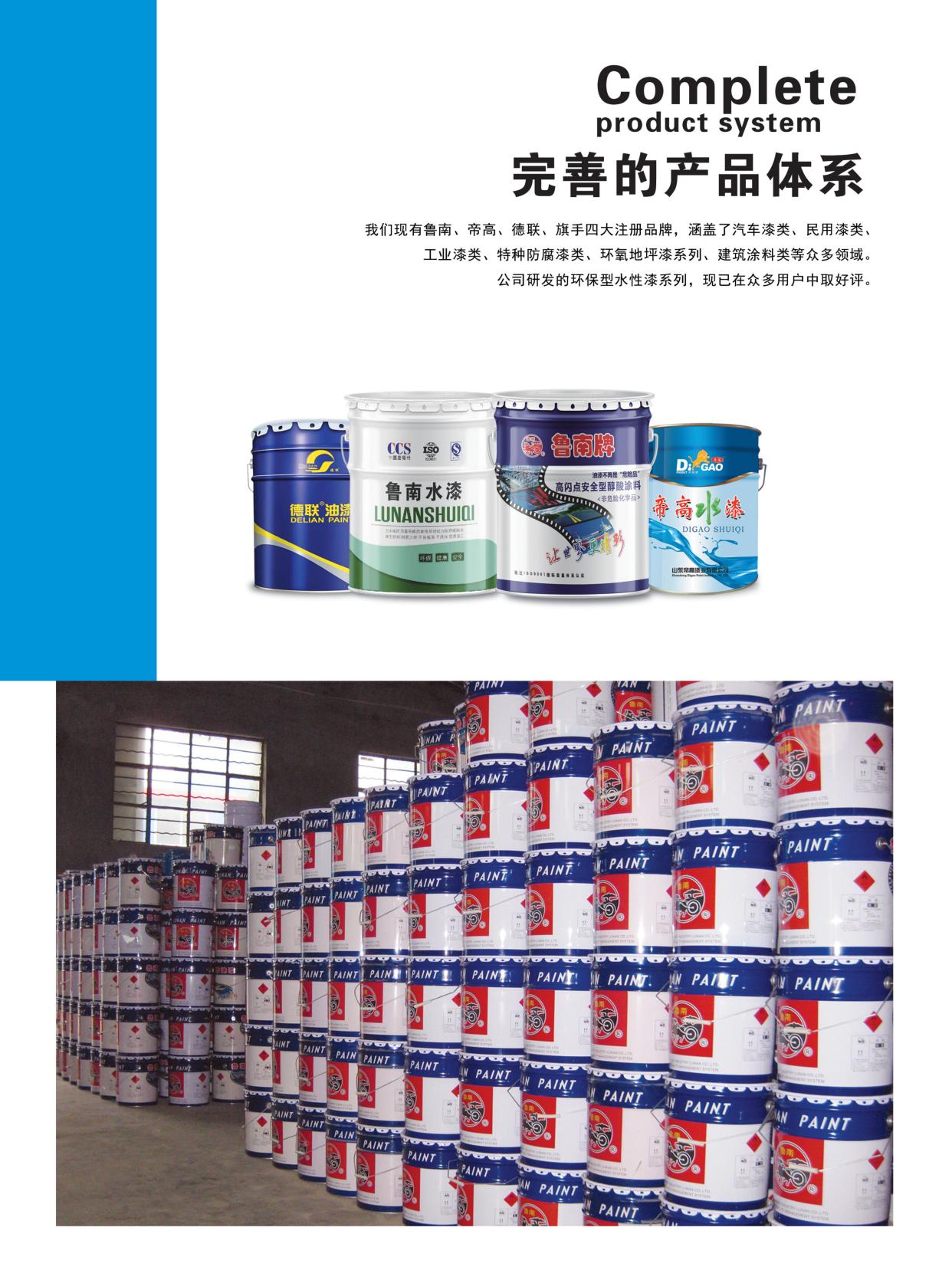 鲁南油漆,鲁南牌涂料