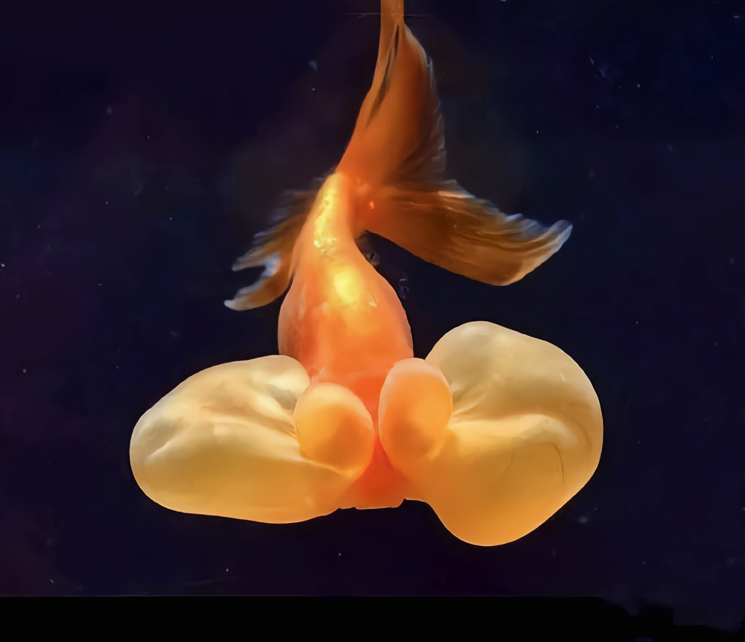 每天认识一种动物——水泡金鱼 水泡金鱼水泡金鱼体色因品种不同而不