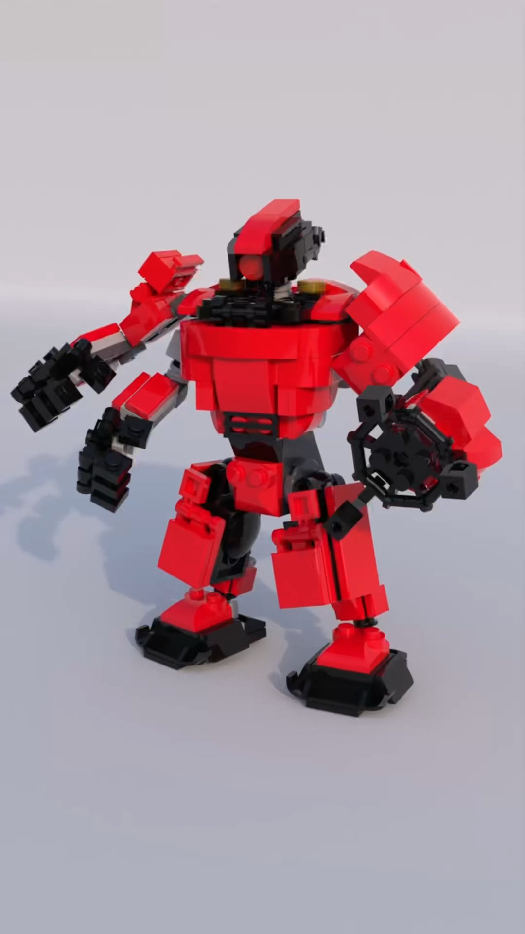 小型的积木环太平洋机甲暴风赤红
