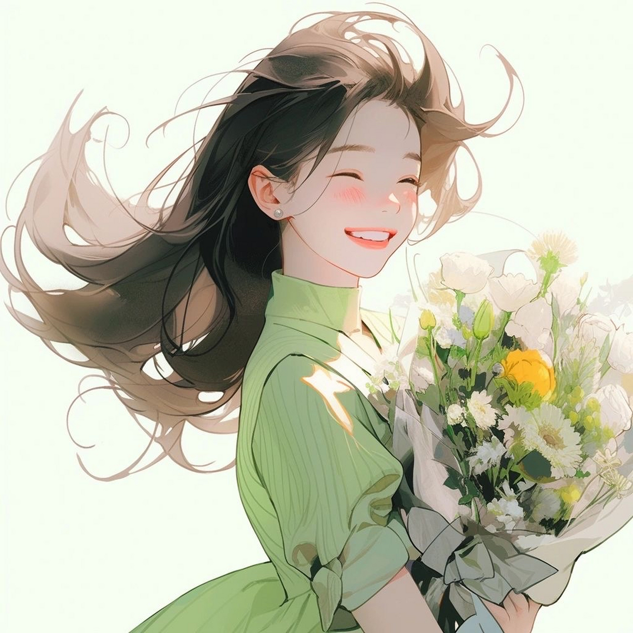 夏日清凉女生偷笑[心]甜美治愈#治愈# #头像# #夏天