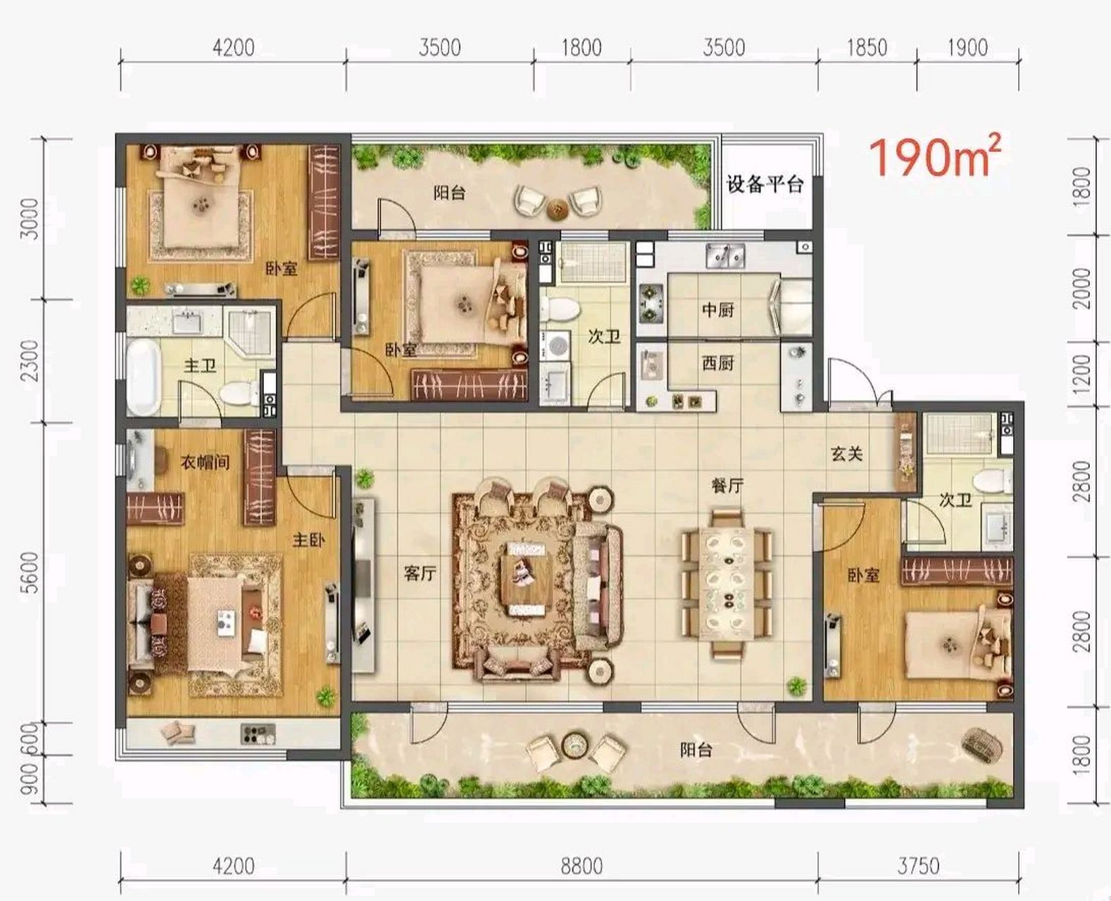 190平米户型图5户型图片