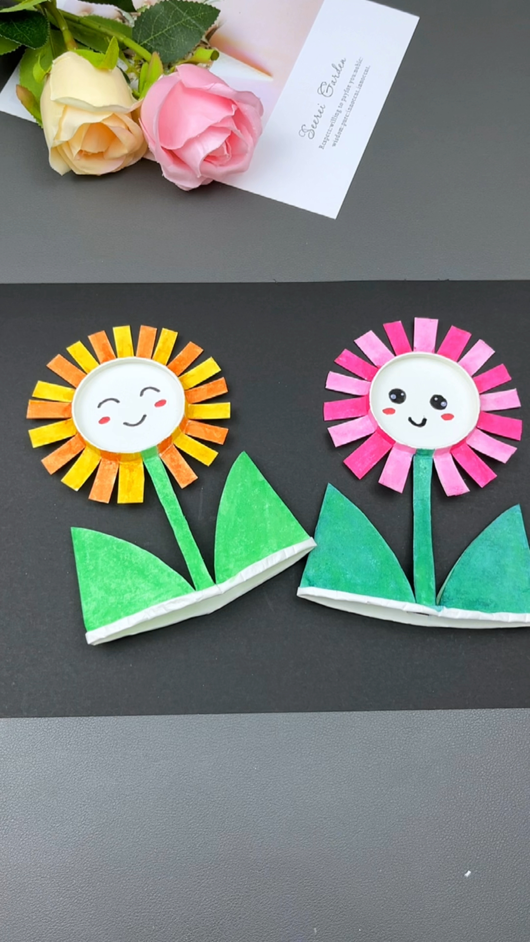 喝完的纸杯不要丢,剪一剪画一画就能做出好看的小花,快动手试试吧!