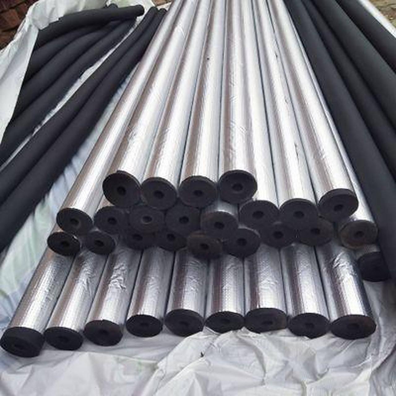 橡塑海绵管橡塑保温管 铝箔橡塑保温管 空调管管道用保温管 橡塑海绵