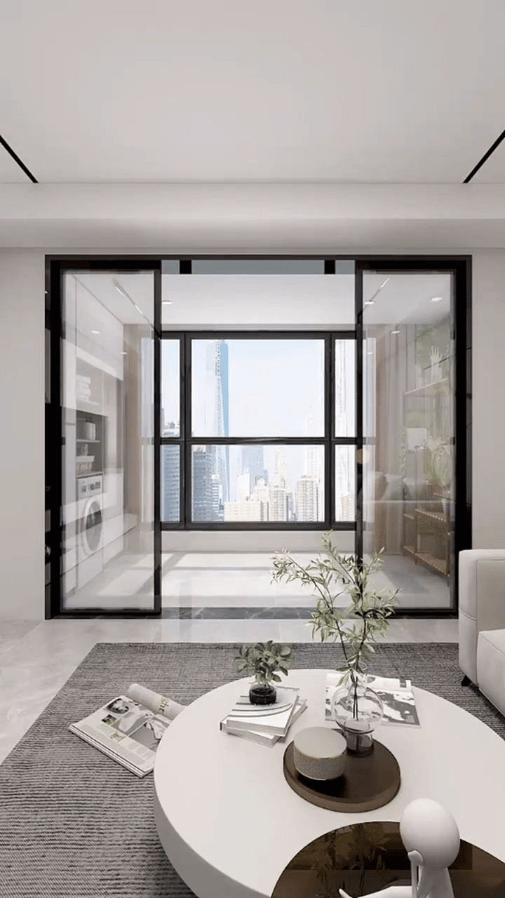 一,不装推拉门,包垭口,这样空间更显大.