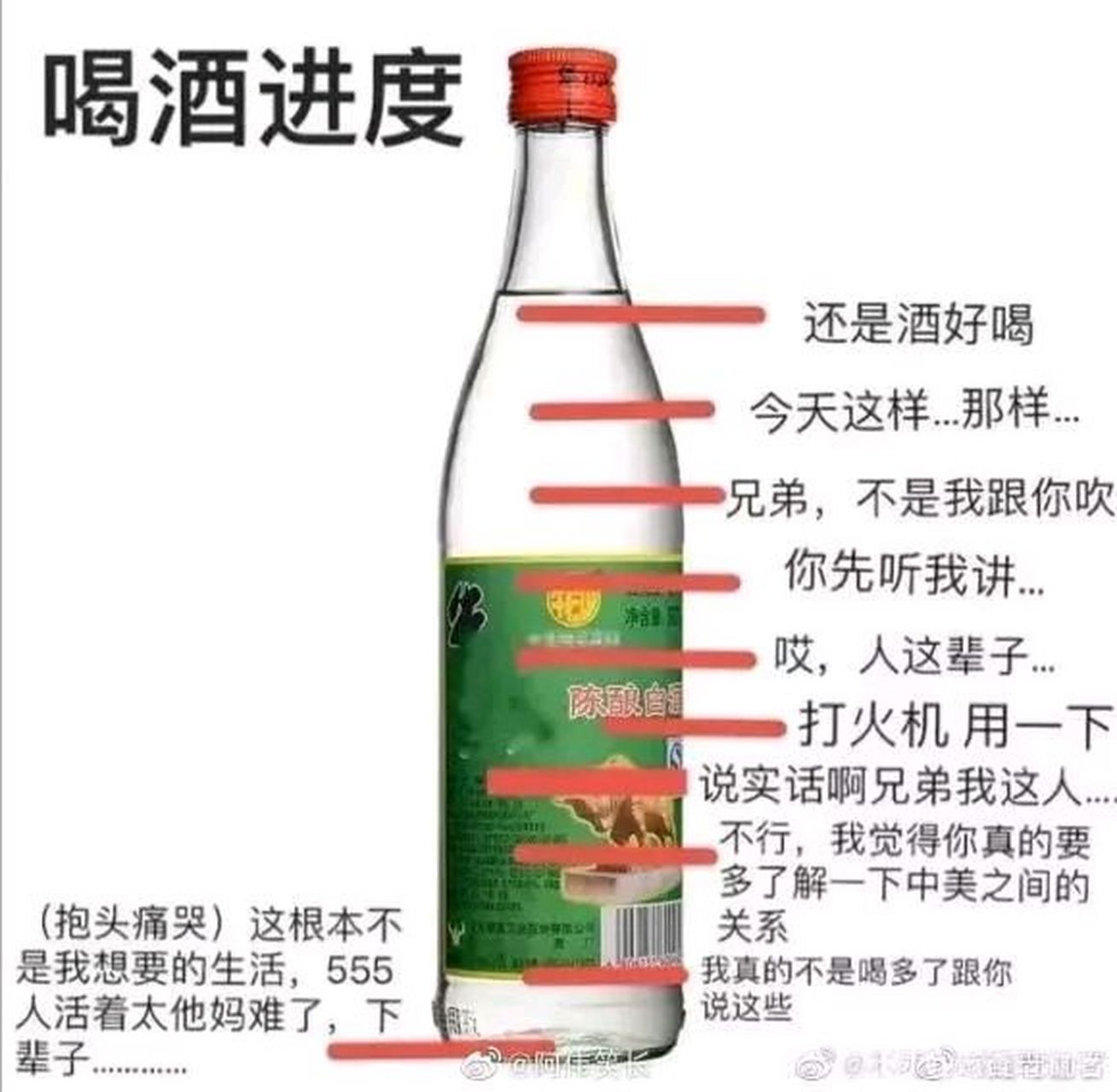 醉酒的程度梗图图片