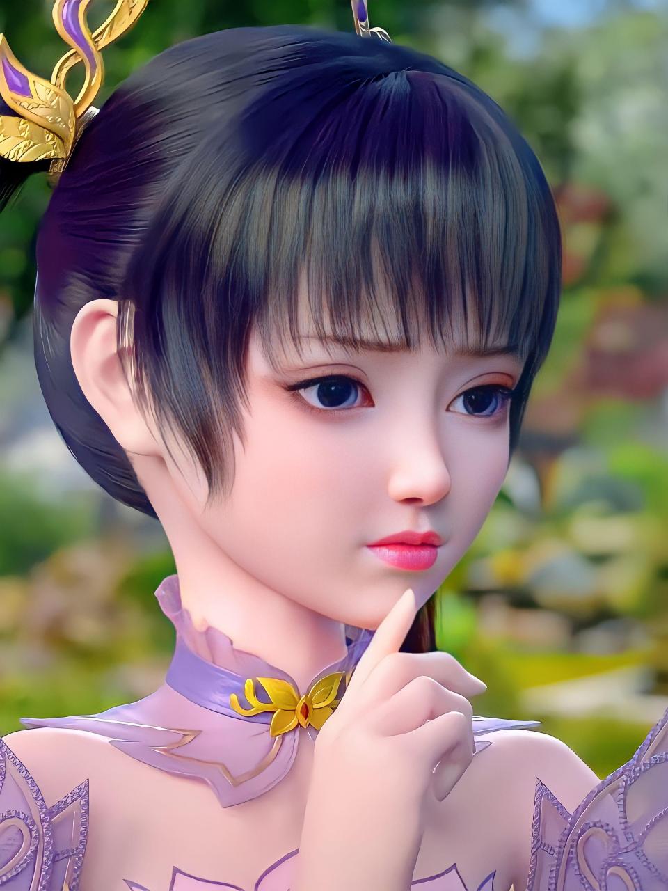 可爱萝莉紫妍精美壁纸#斗破苍穹# #可爱