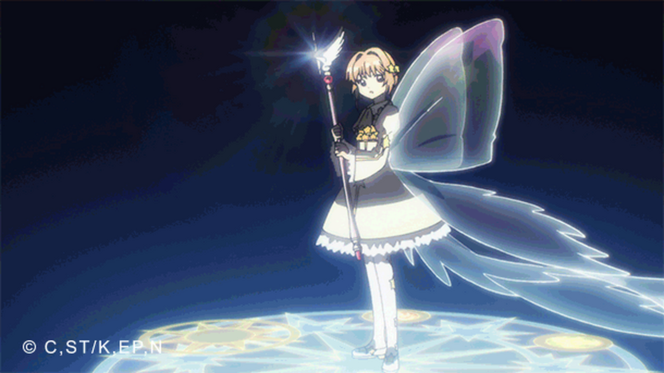 魔卡少女樱 库洛牌和透明牌版的飞翔牌形态 你更