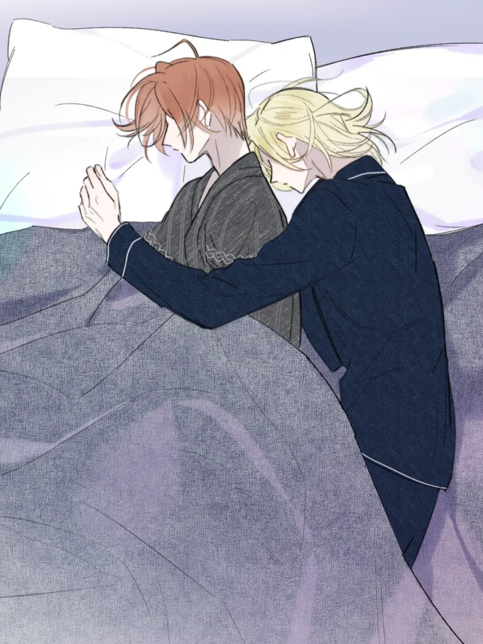 小白鹄主动搂岚岚了,睡着的时候好乖~是糖啊9696 #漫画# #非友人