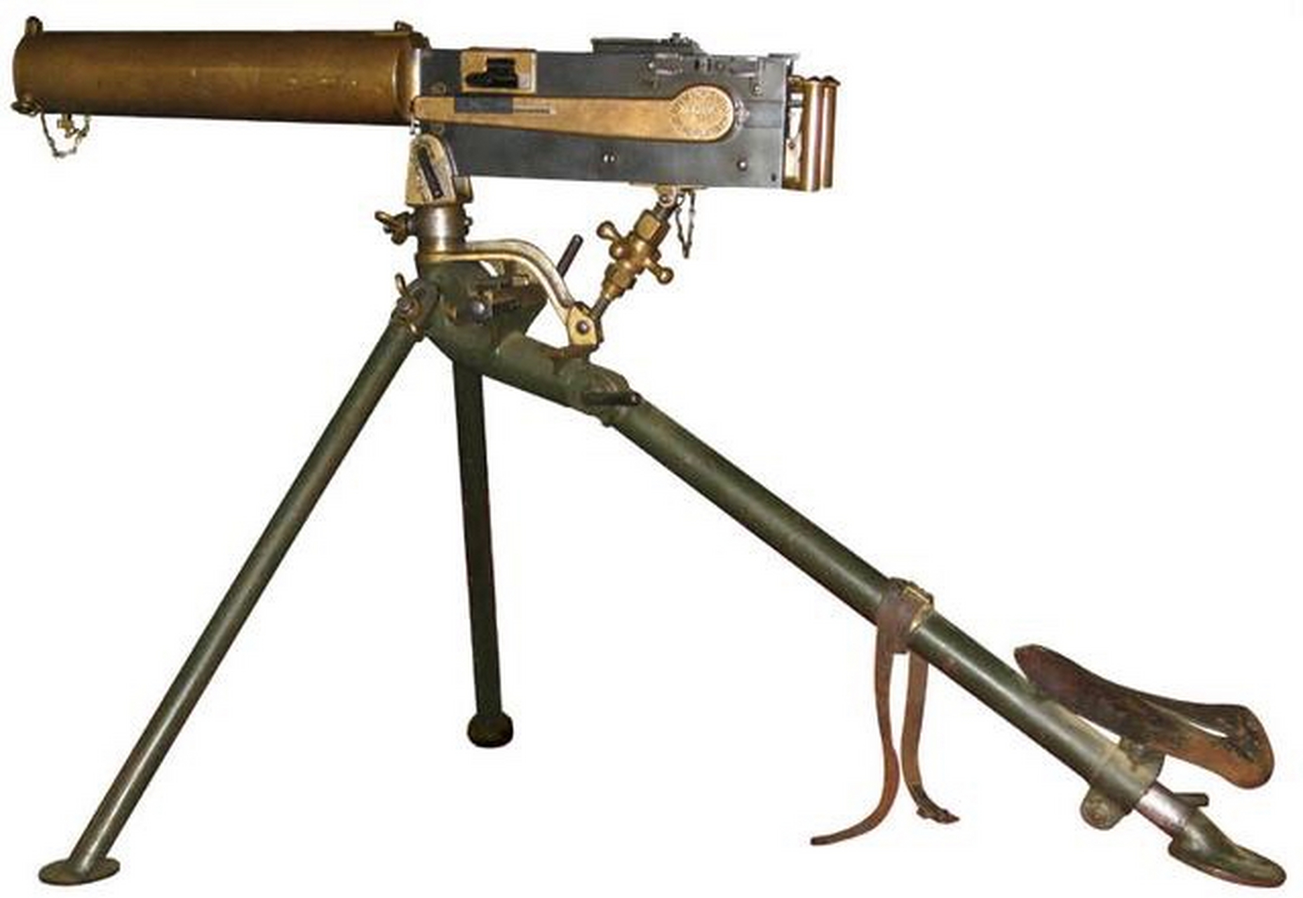 马克沁重机枪,是1884年,由英国爵士海勒姆·史蒂文斯·马克沁发明的